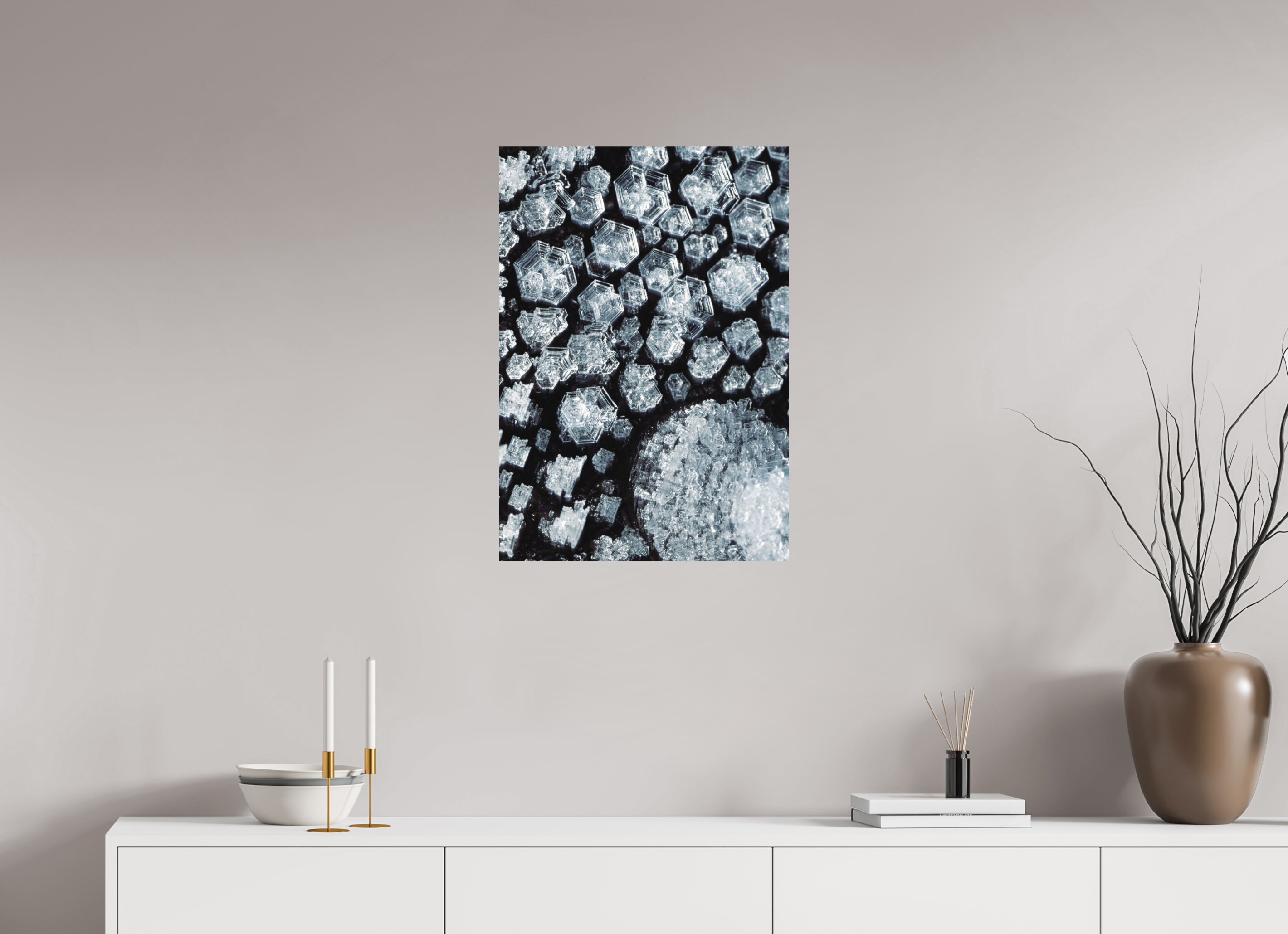 50 x 71,5 cm, Tirage photo - satiné Cristaux de glace