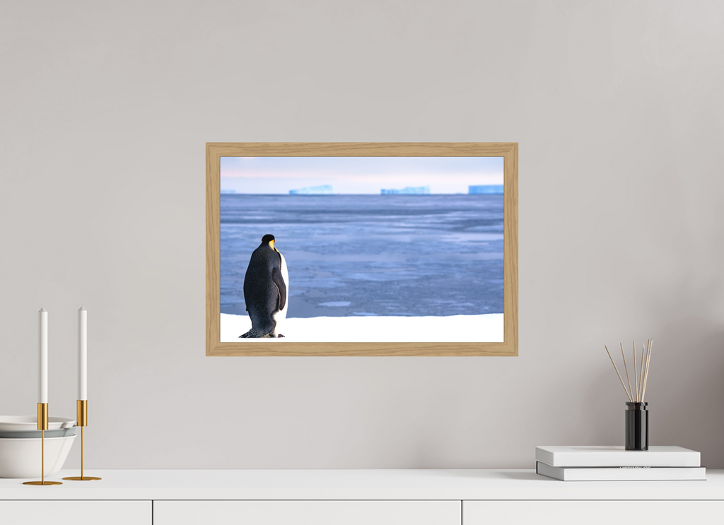 45 x 30 cm, Impression Fine Art encadrée en chêne naturel - mat Contemplation