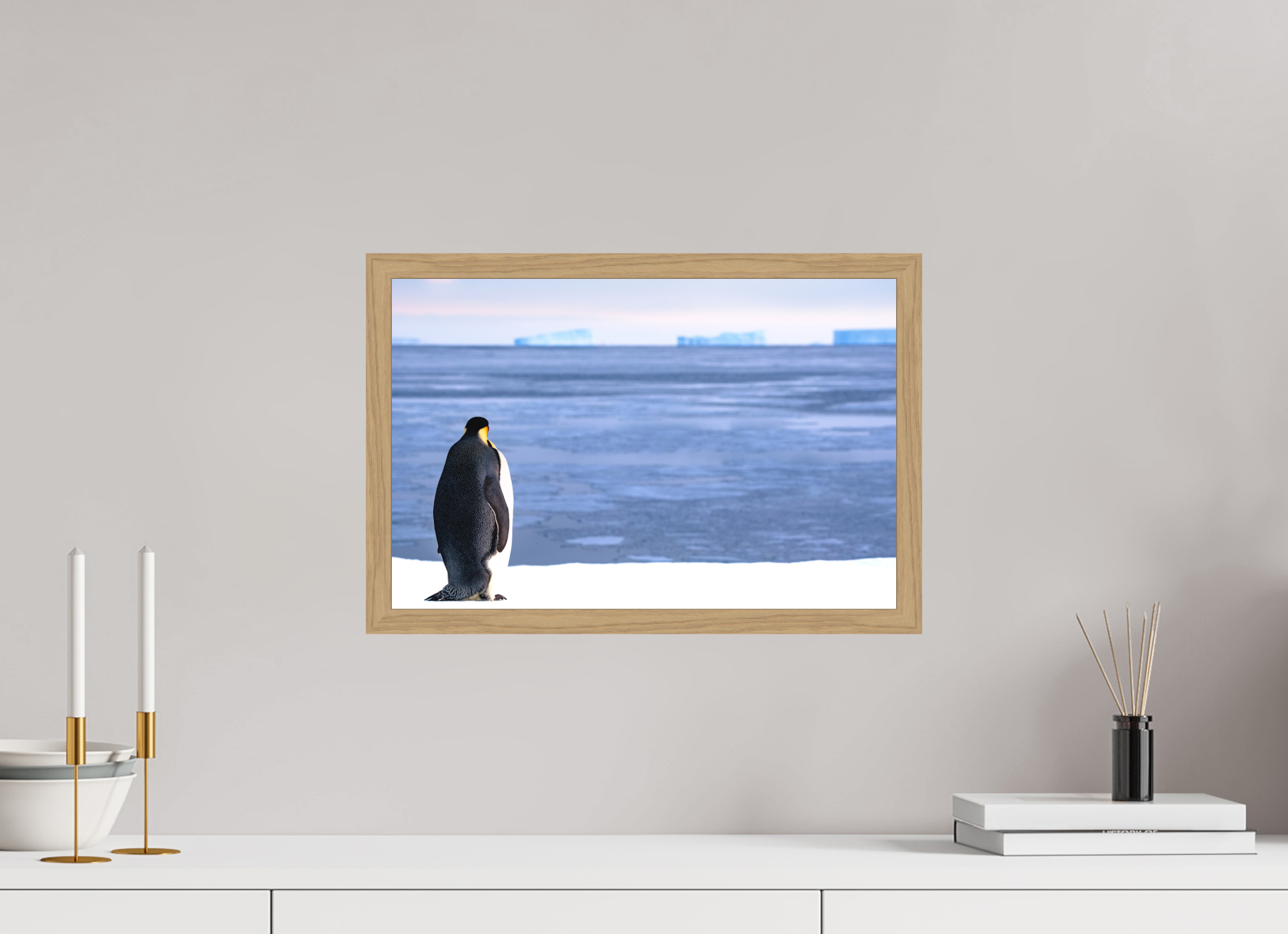 45 x 30 cm, Impression Fine Art encadrée en chêne naturel - mat Contemplation