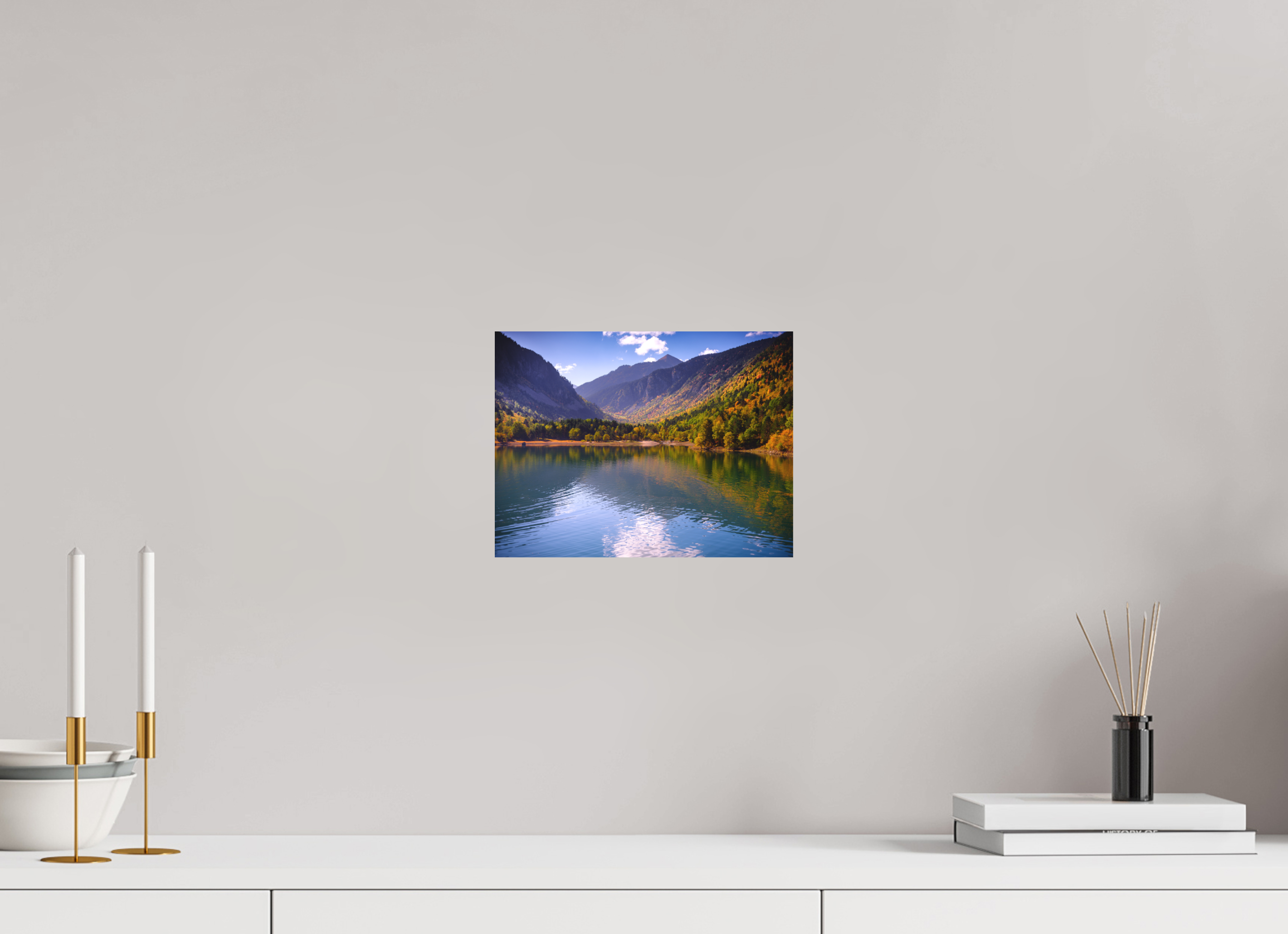 26,4 x 20 cm, Tirage photo - satiné Lac et automne