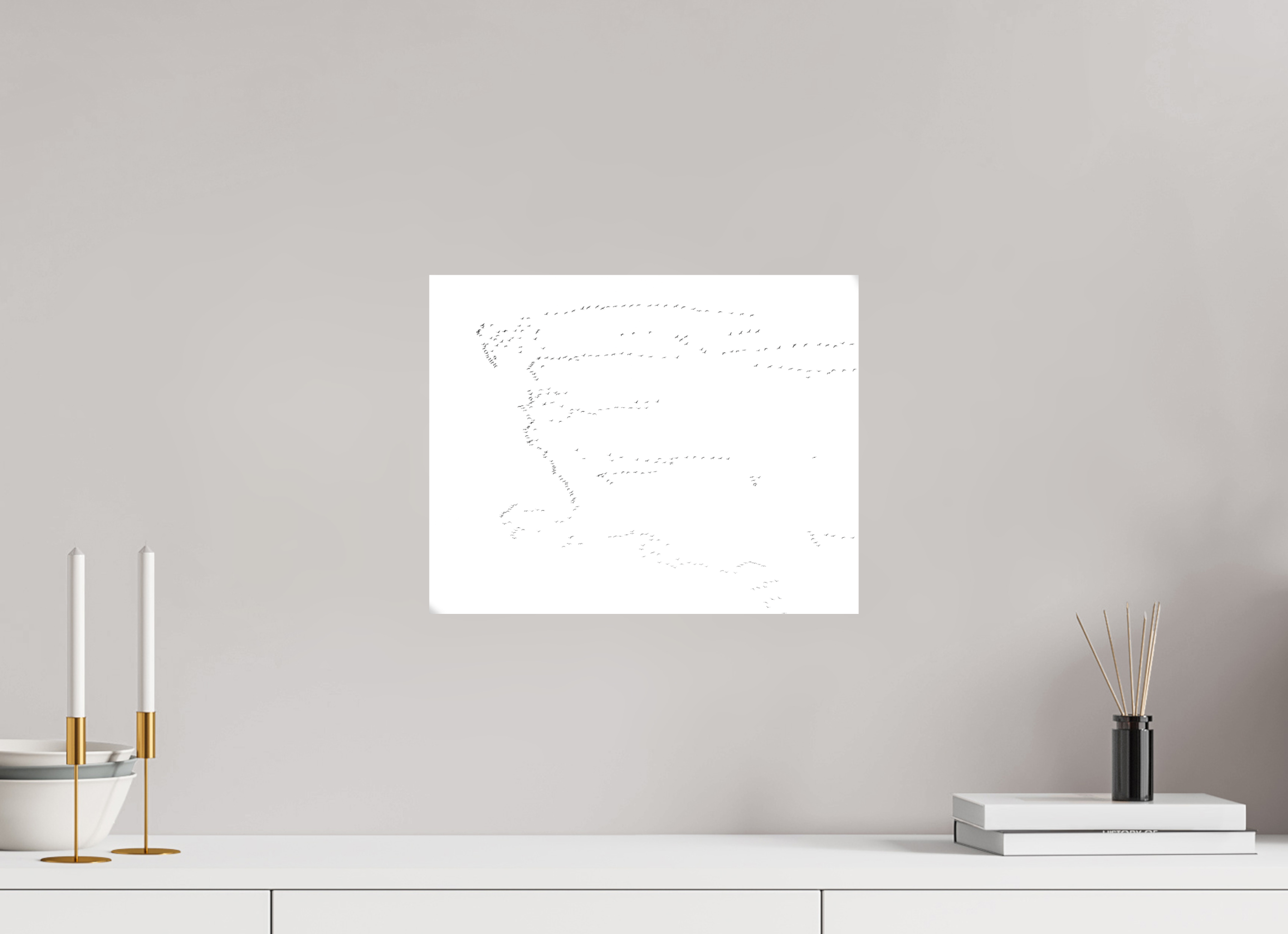 38 x 30 cm, Tirage photo - satiné Grues I