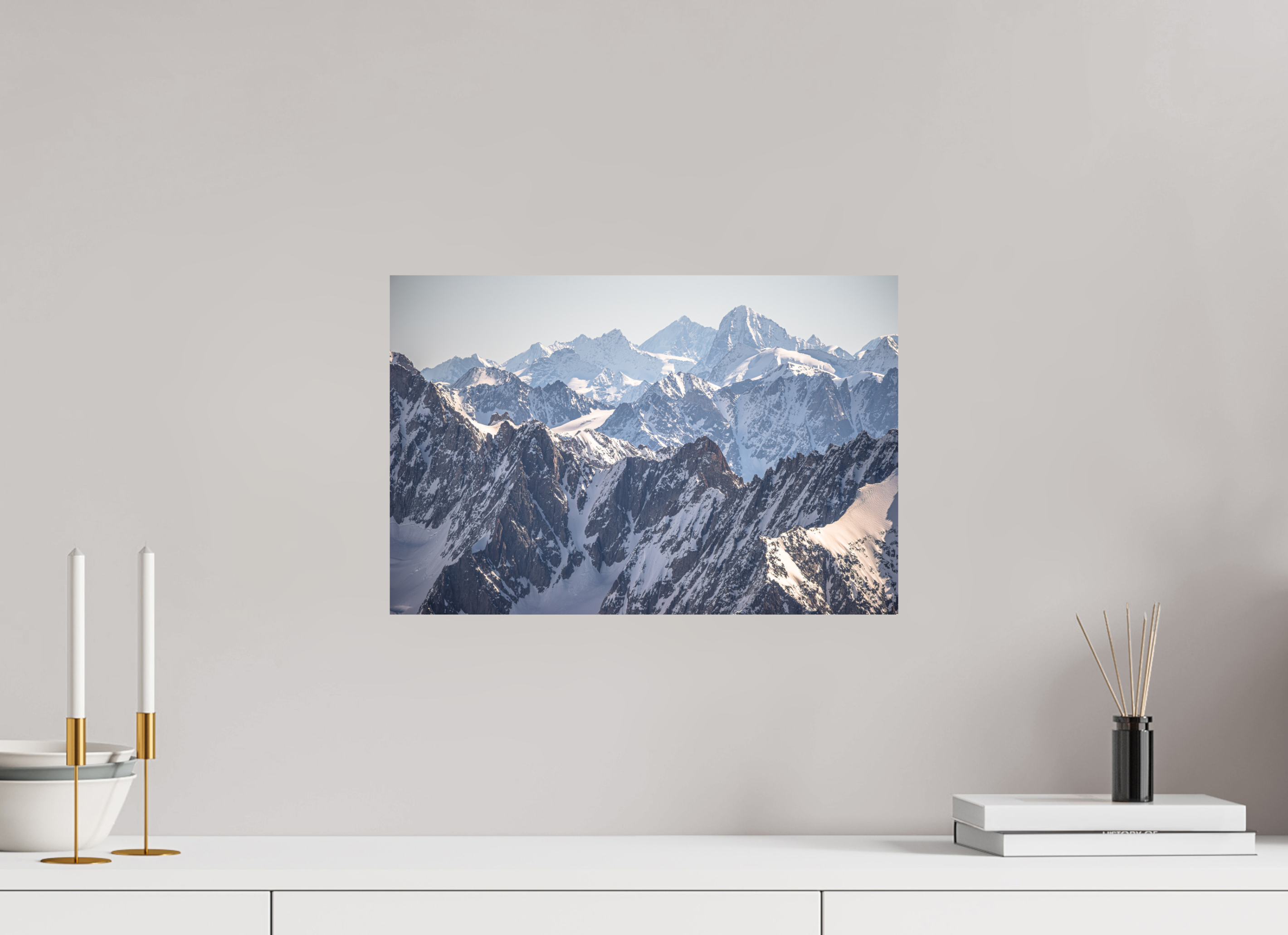 45 x 30 cm, Tirage photo - satiné Dom des Mischabels et Dent Blanche