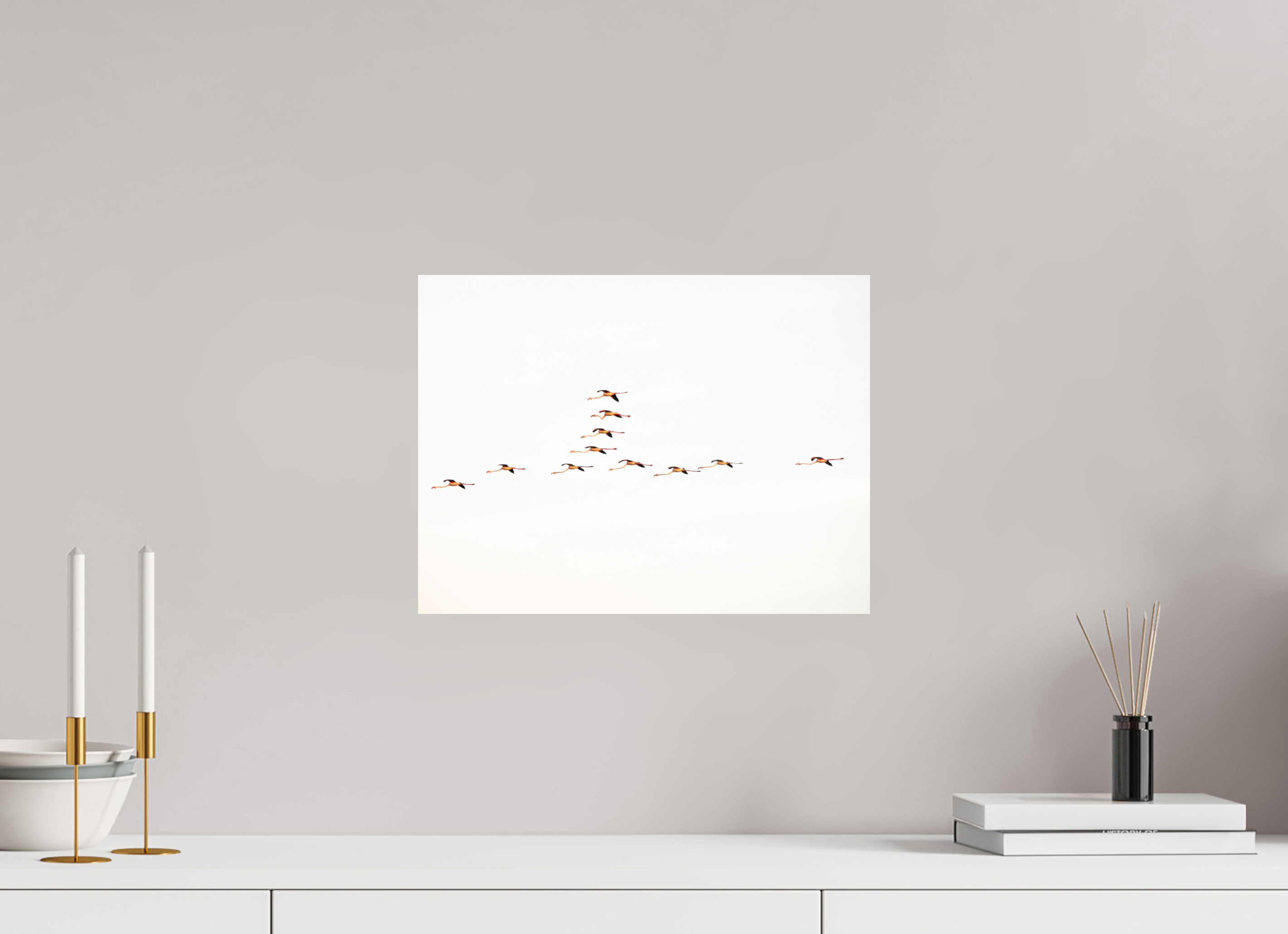 40 x 30 cm, Tirage photo - satiné Flamands roses