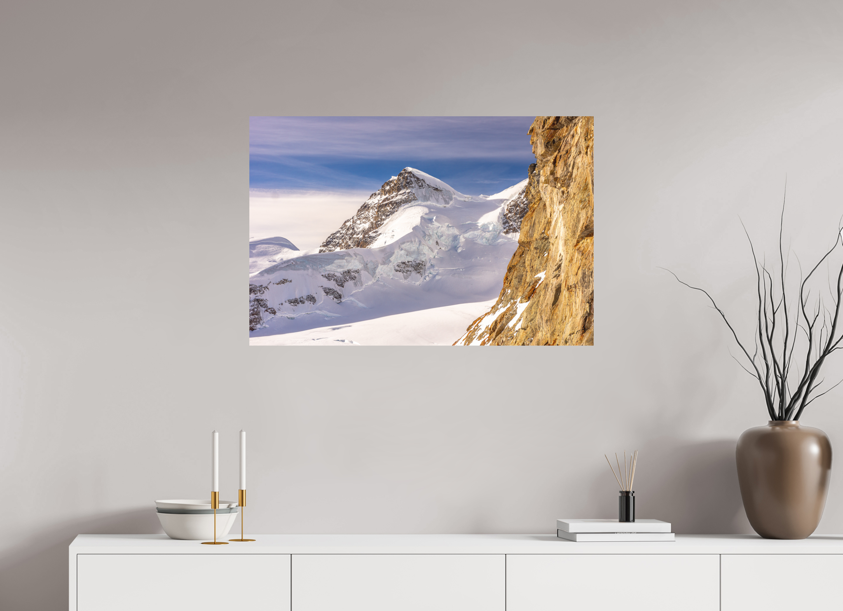 90 x 60 cm, Impression Fine Art sur support rigide - mat La Jungfrau
