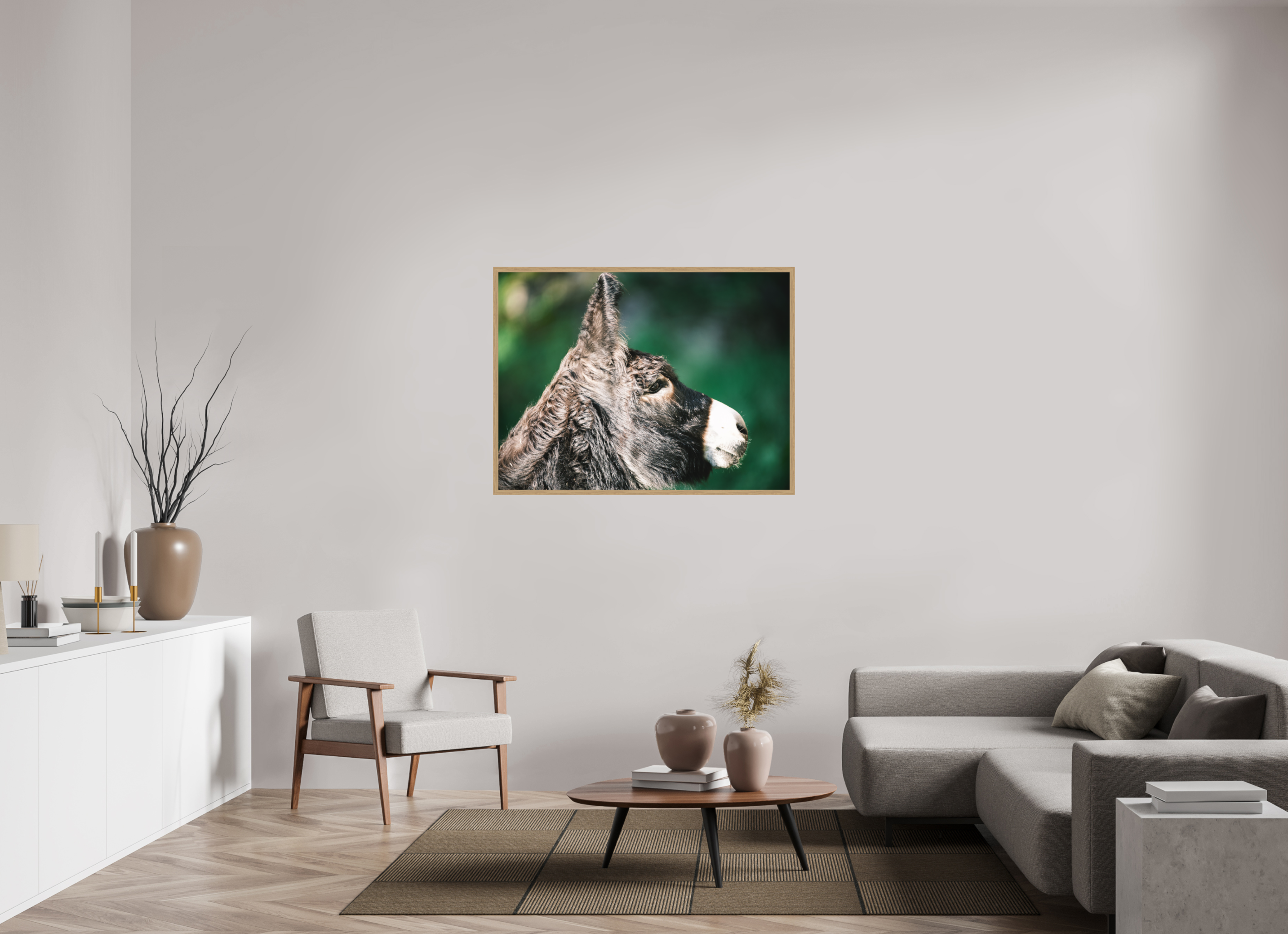 120 x 90 cm, Impression Fine Art encadrée en chêne naturel - mat Ane