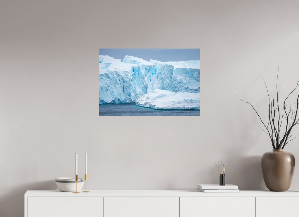 75 x 50 cm, Tirage photo - satiné Falaise de glace
