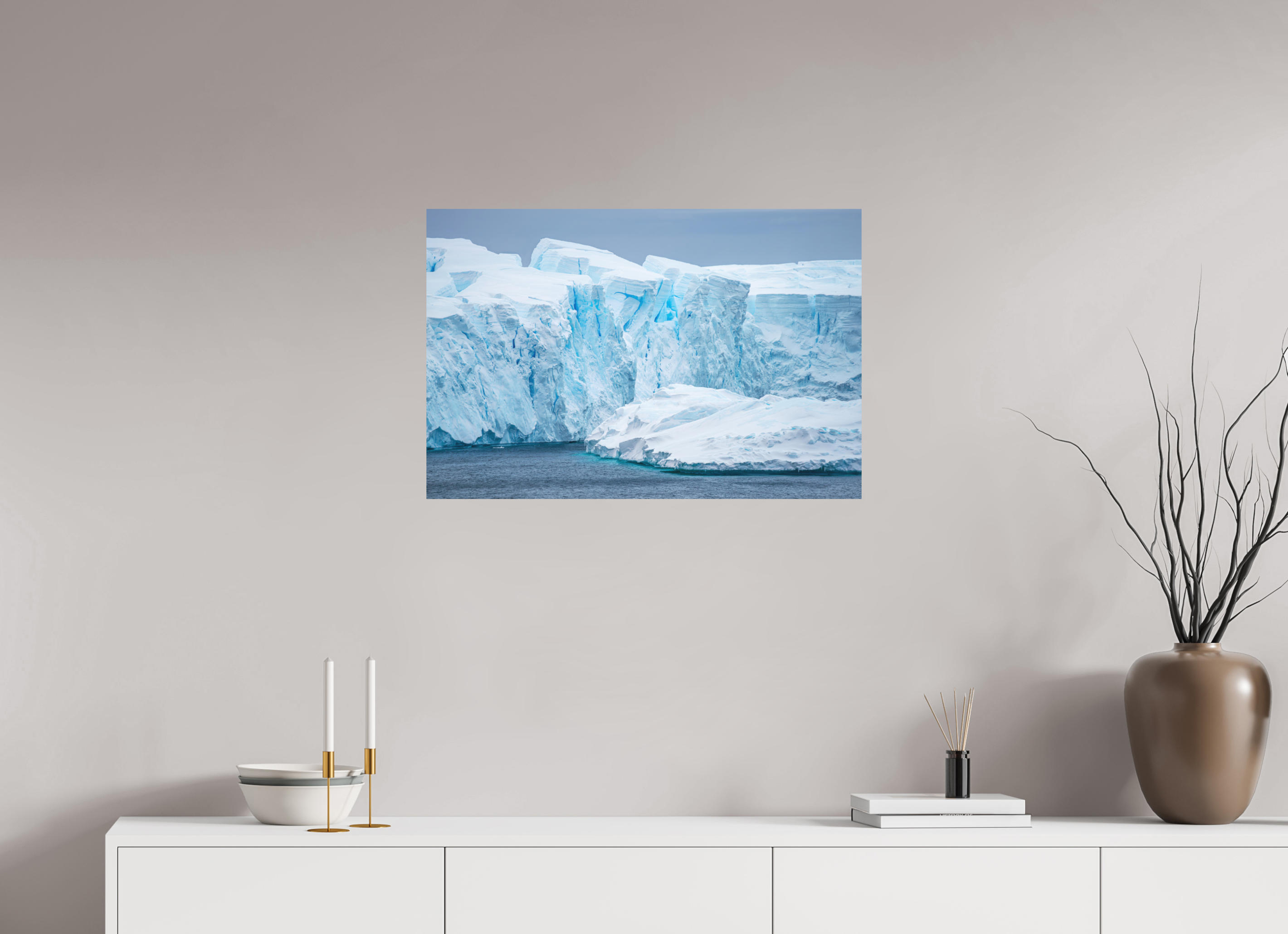 75 x 50 cm, Tirage photo - satiné Falaise de glace