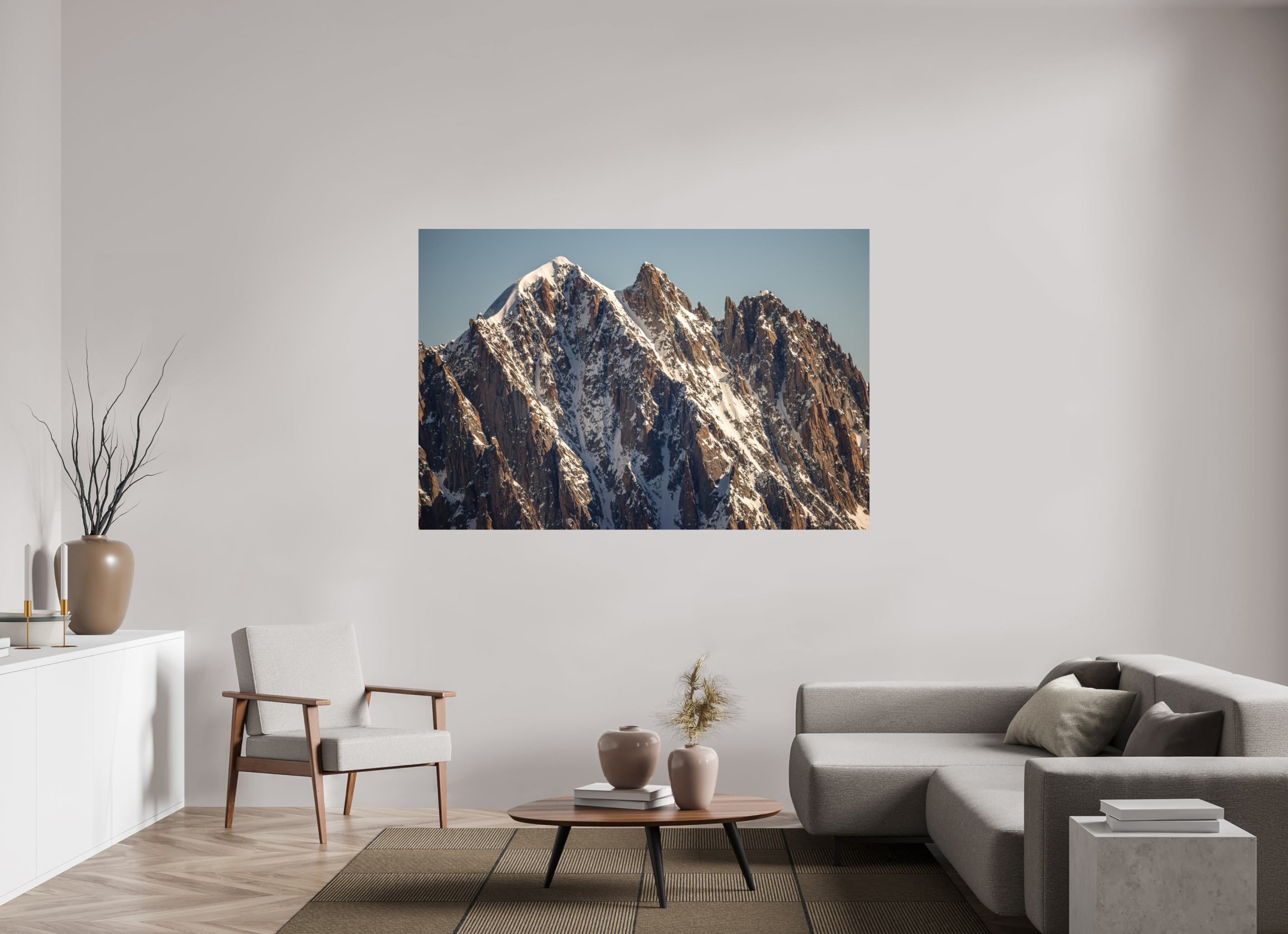 180 x 120 cm, Tirage photo - satiné L'aiguille Verte