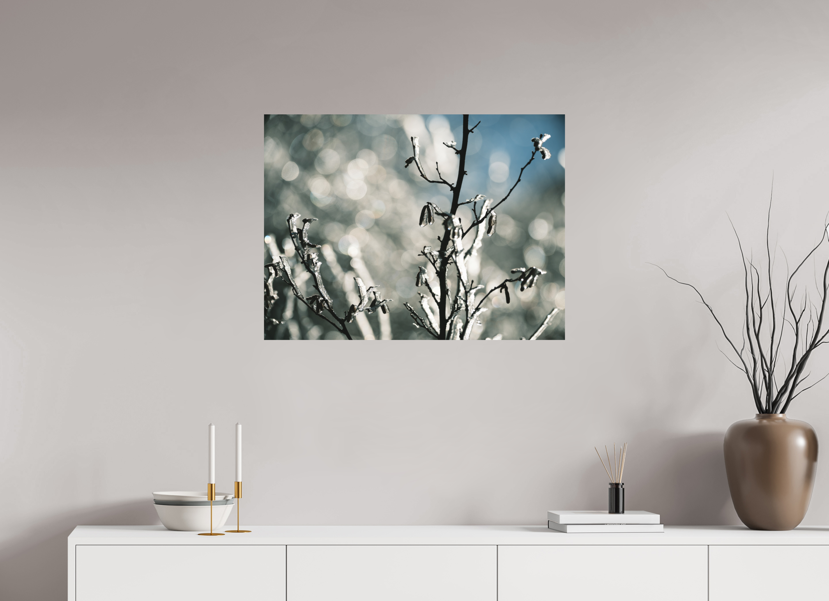 80 x 60 cm, Impression Fine Art sur support rigide - mat Figé dans le froid