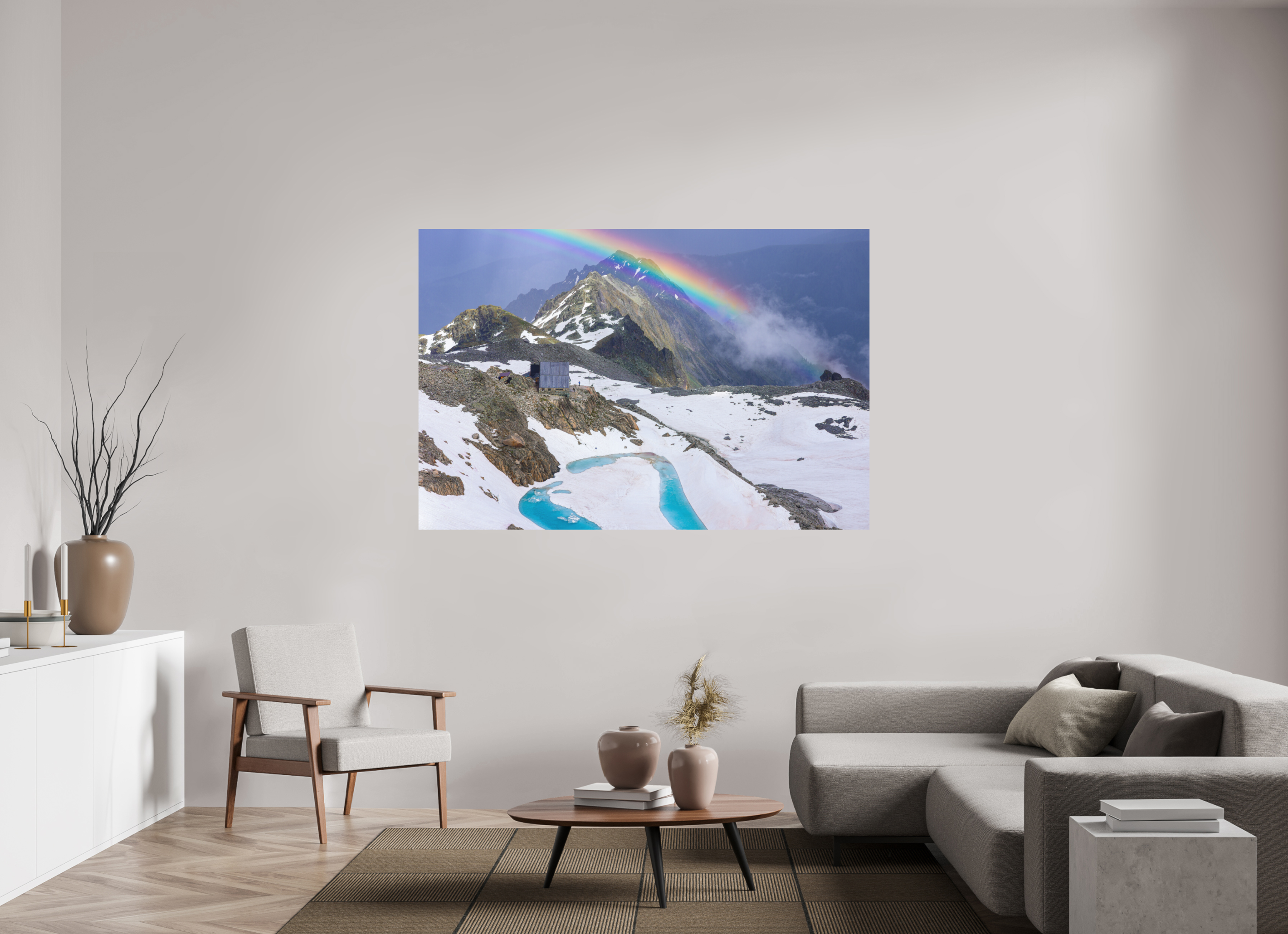 180 x 120 cm, Tirage photo - satiné Cabane d'Orny