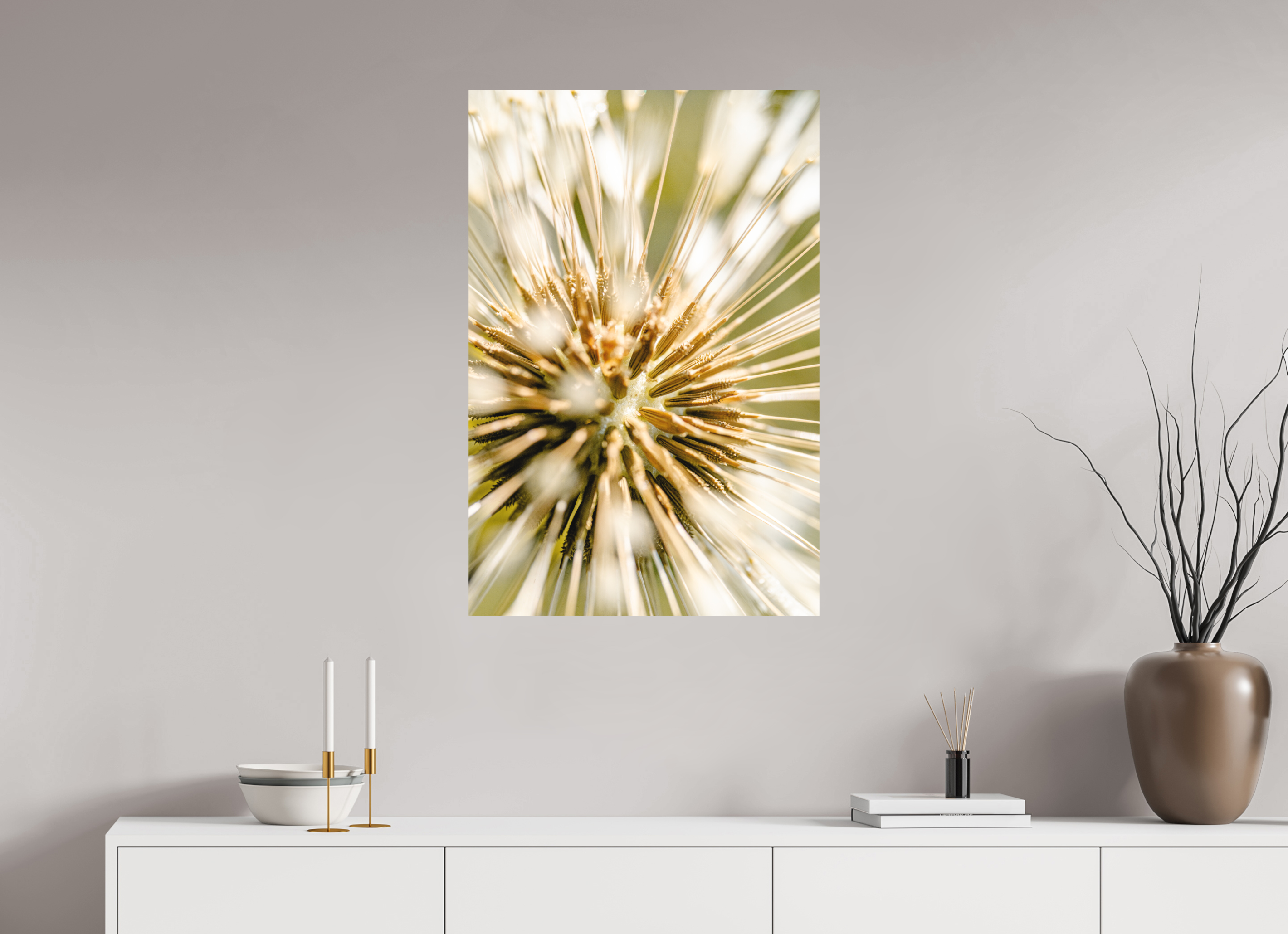 60 x 90 cm, Impression Fine Art sur support rigide - mat pissenlit