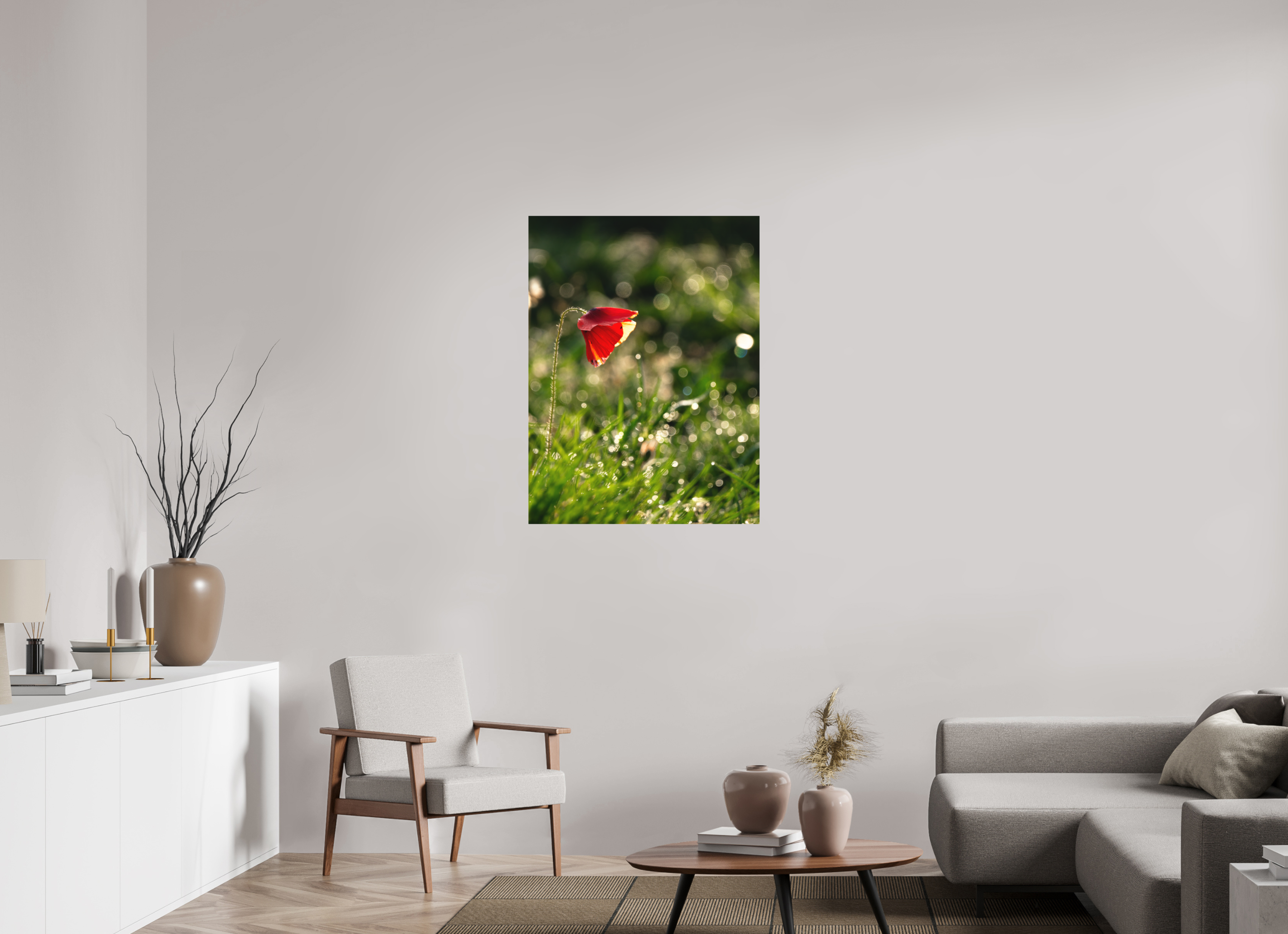 75 x 100 cm, Impression Fine Art - mat coquelicot
