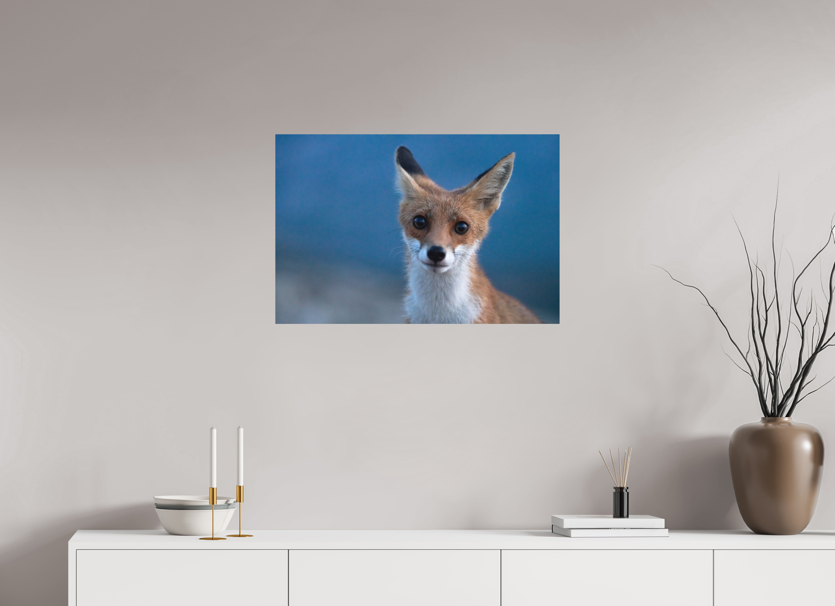 75 x 50 cm, Impression Fine Art sur support rigide - mat Bruno le renardeau