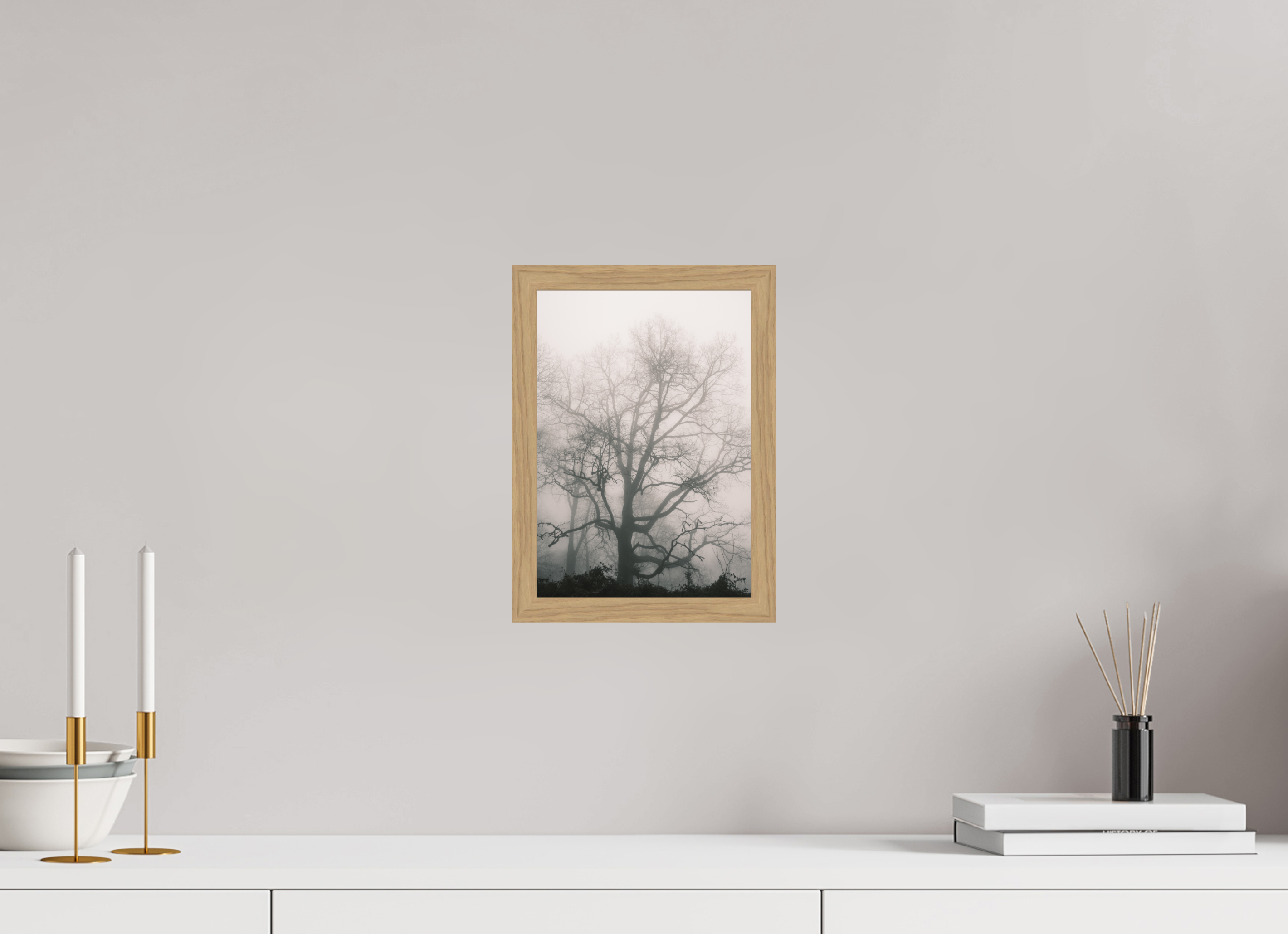 20 x 28 cm, Impression Fine Art encadrée en chêne naturel - mat Hêtre