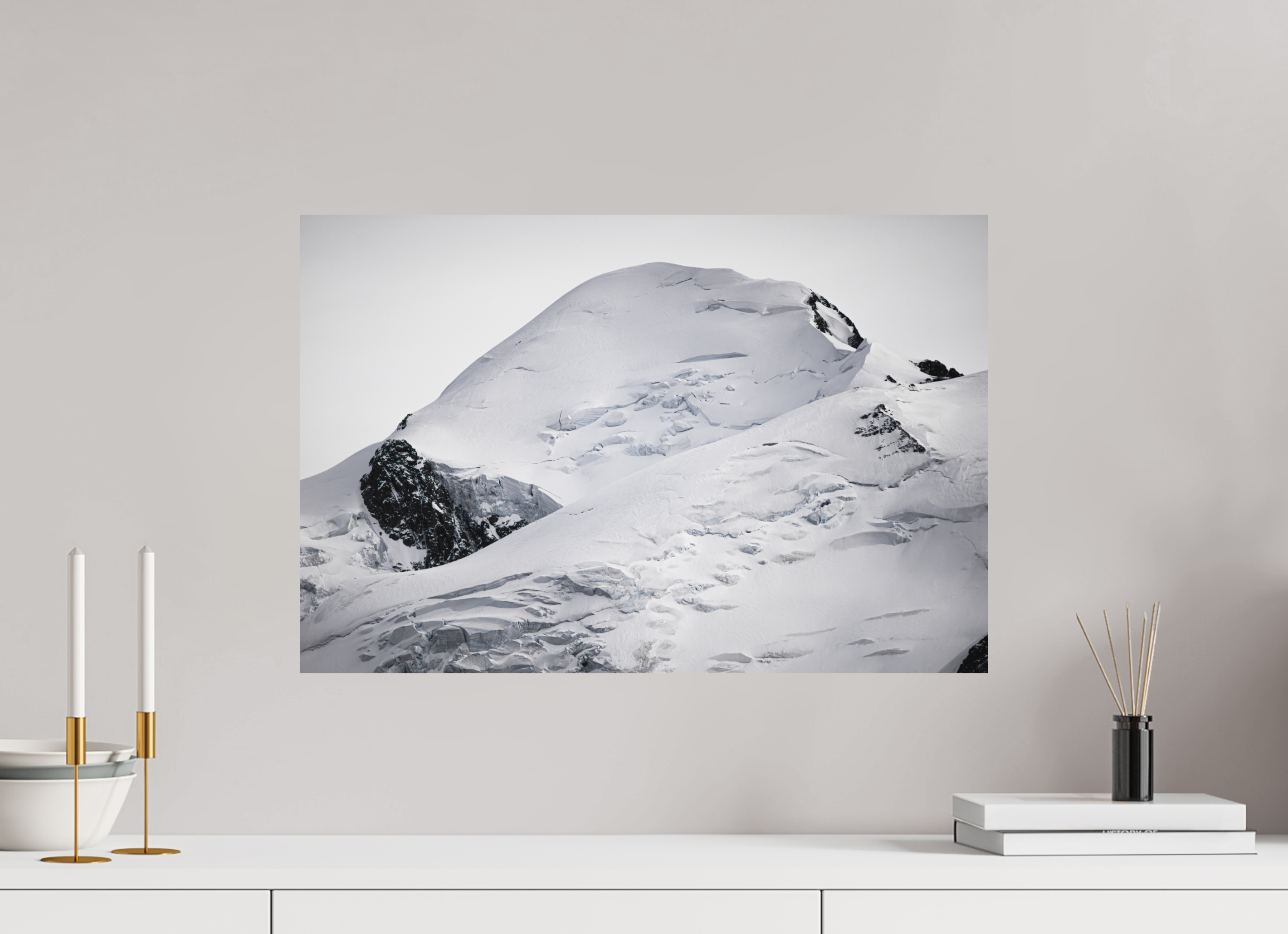 60 x 40 cm, Impression Fine Art sur support rigide - mat Le Mont Blanc