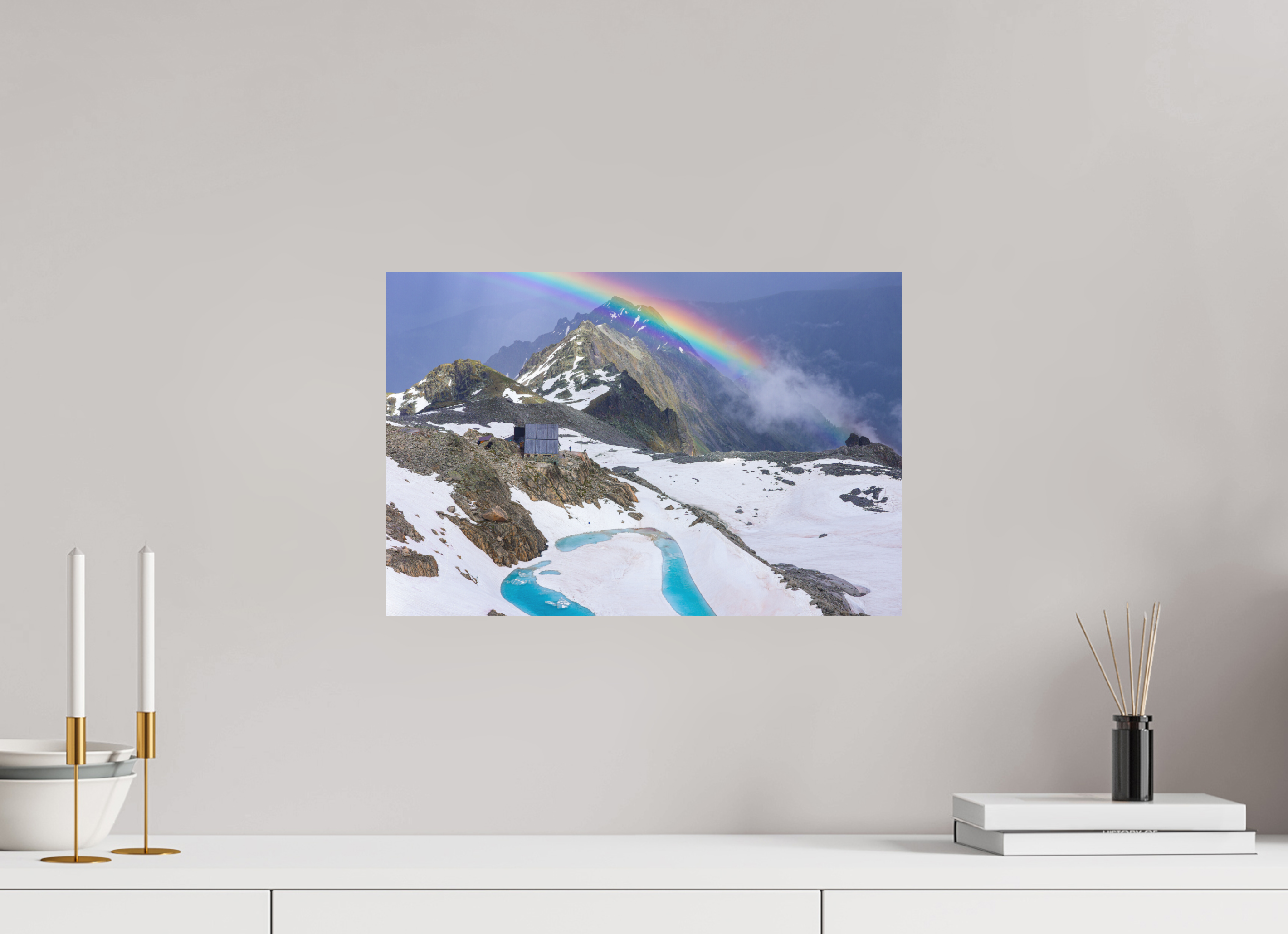 45 x 30 cm, Impression Fine Art sur support rigide - mat Cabane d'Orny