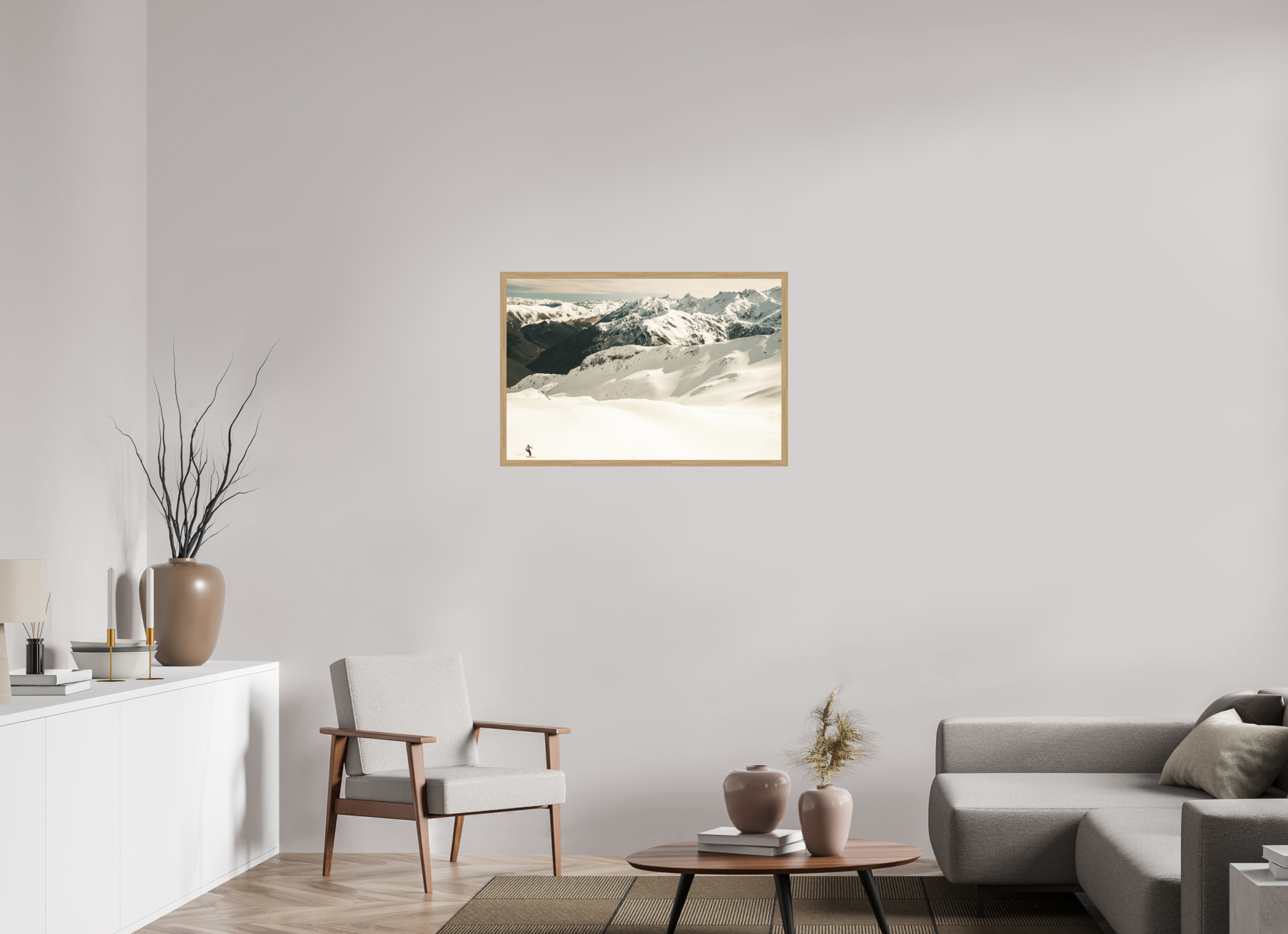 90 x 60 cm, Impression Fine Art encadrée en chêne naturel - mat Le meilleur moment