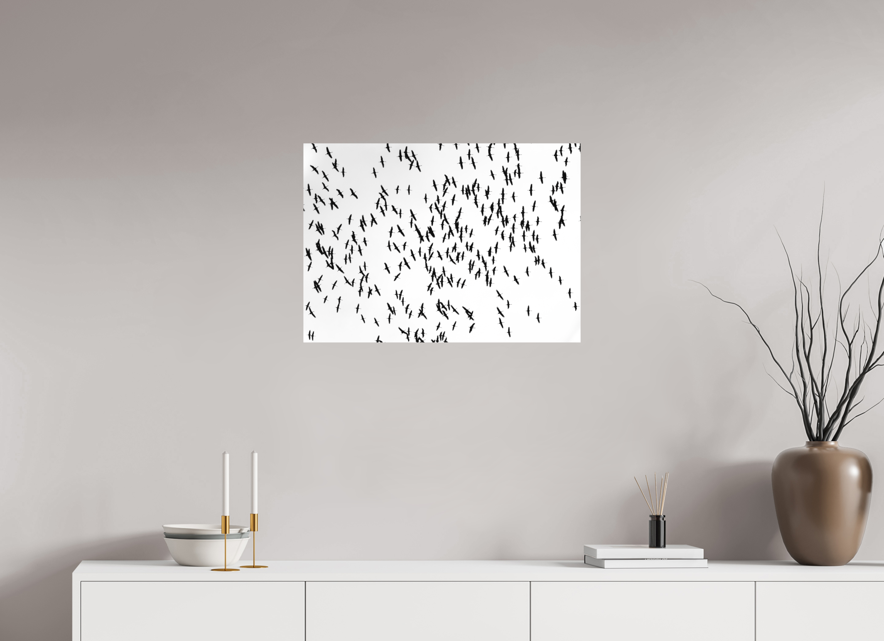 69,6 x 50 cm, Impression Fine Art - mat Grues III