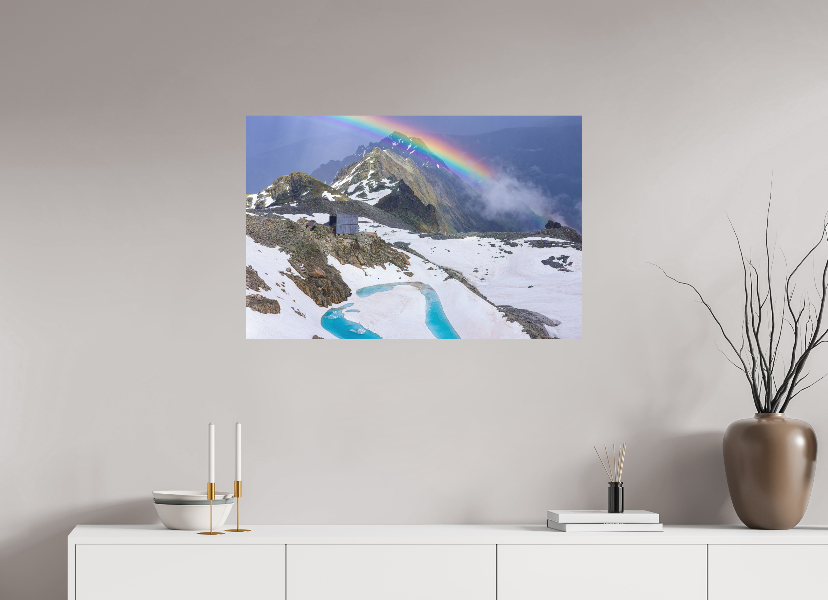 90 x 60 cm, Tirage photo - satiné Cabane d'Orny