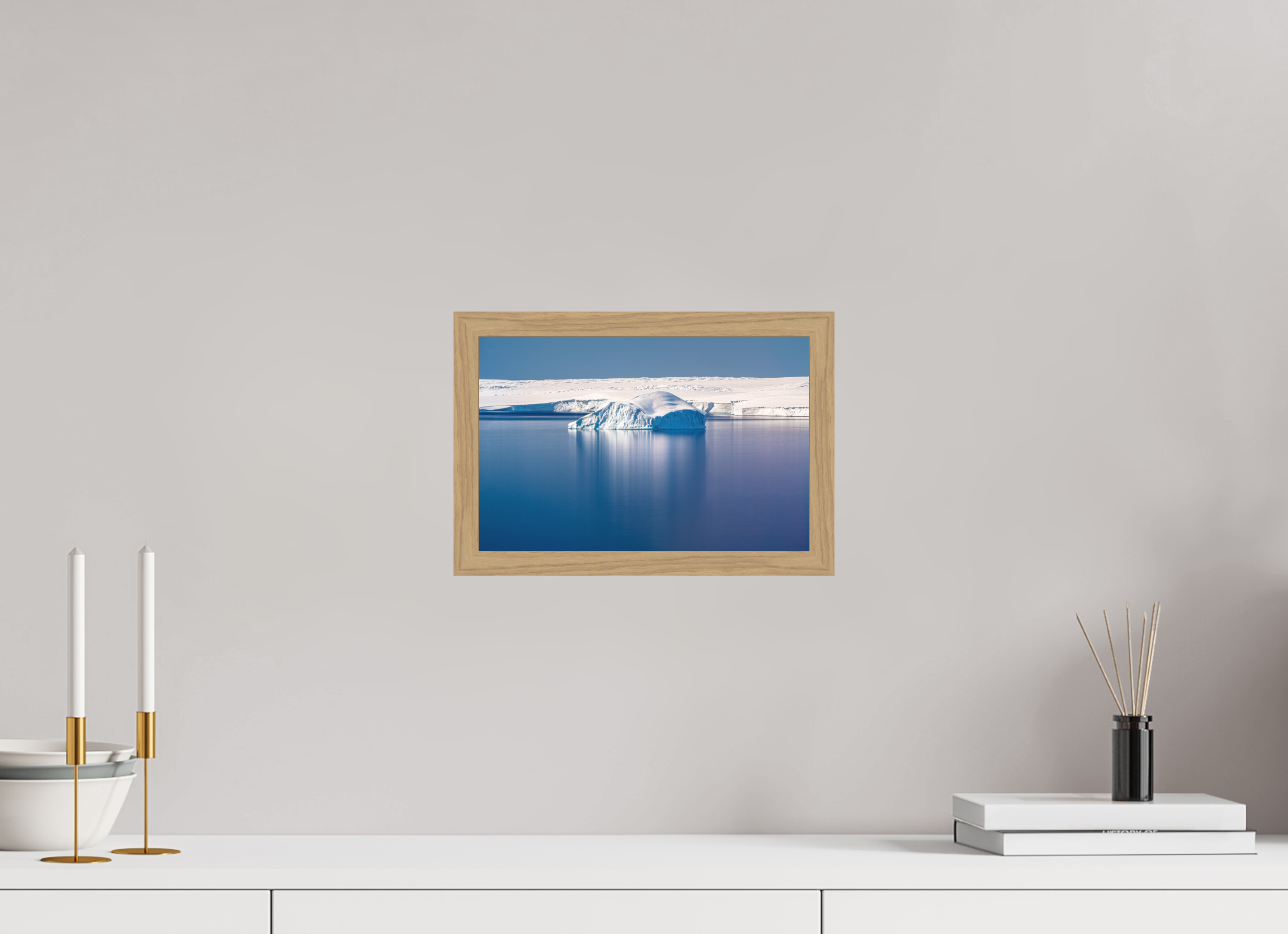 30 x 20 cm, Impression Fine Art encadrée en chêne naturel - mat Luxe, calme et volupté