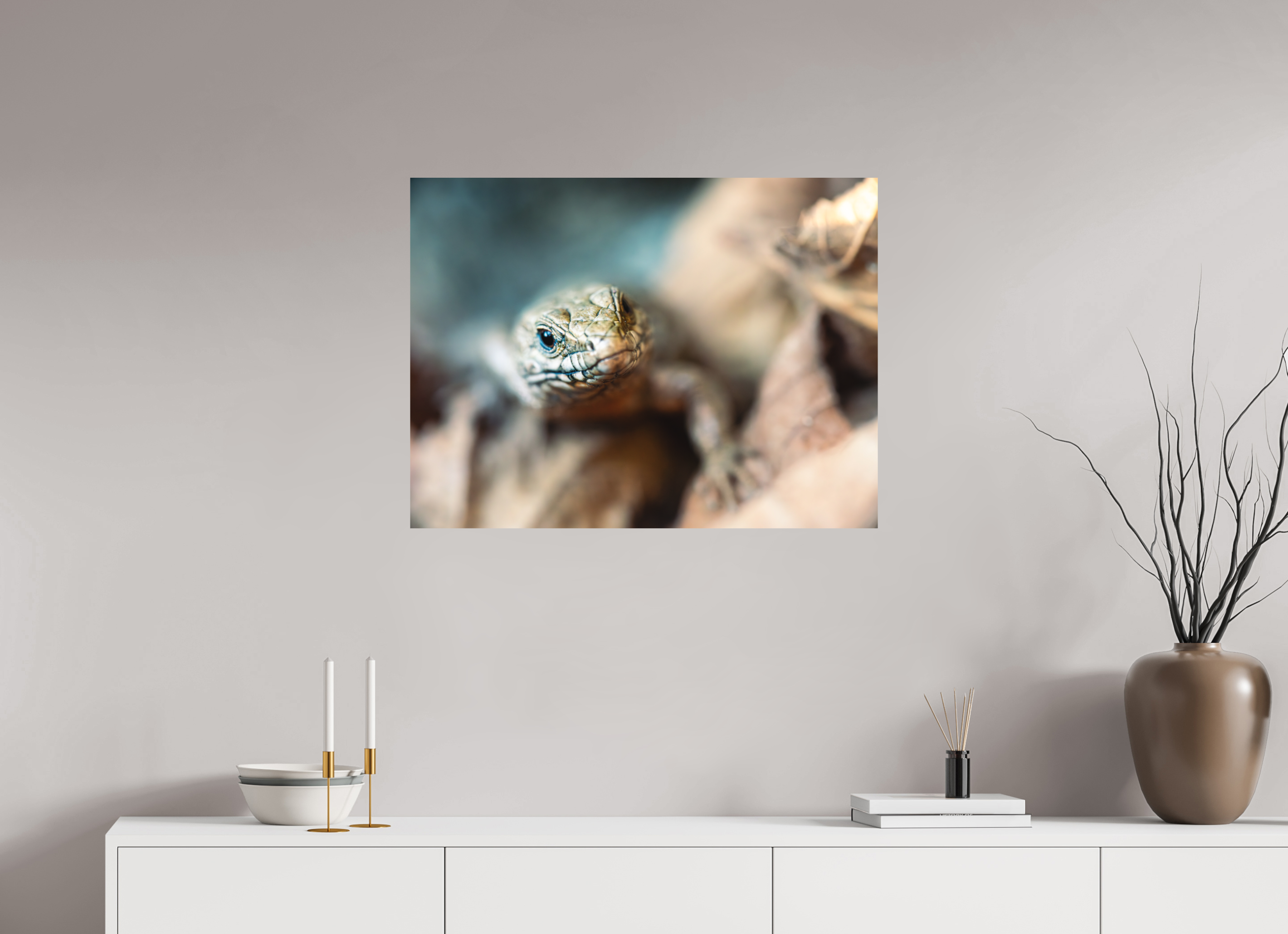 80 x 60 cm, Impression Fine Art sur support rigide - mat Lezard