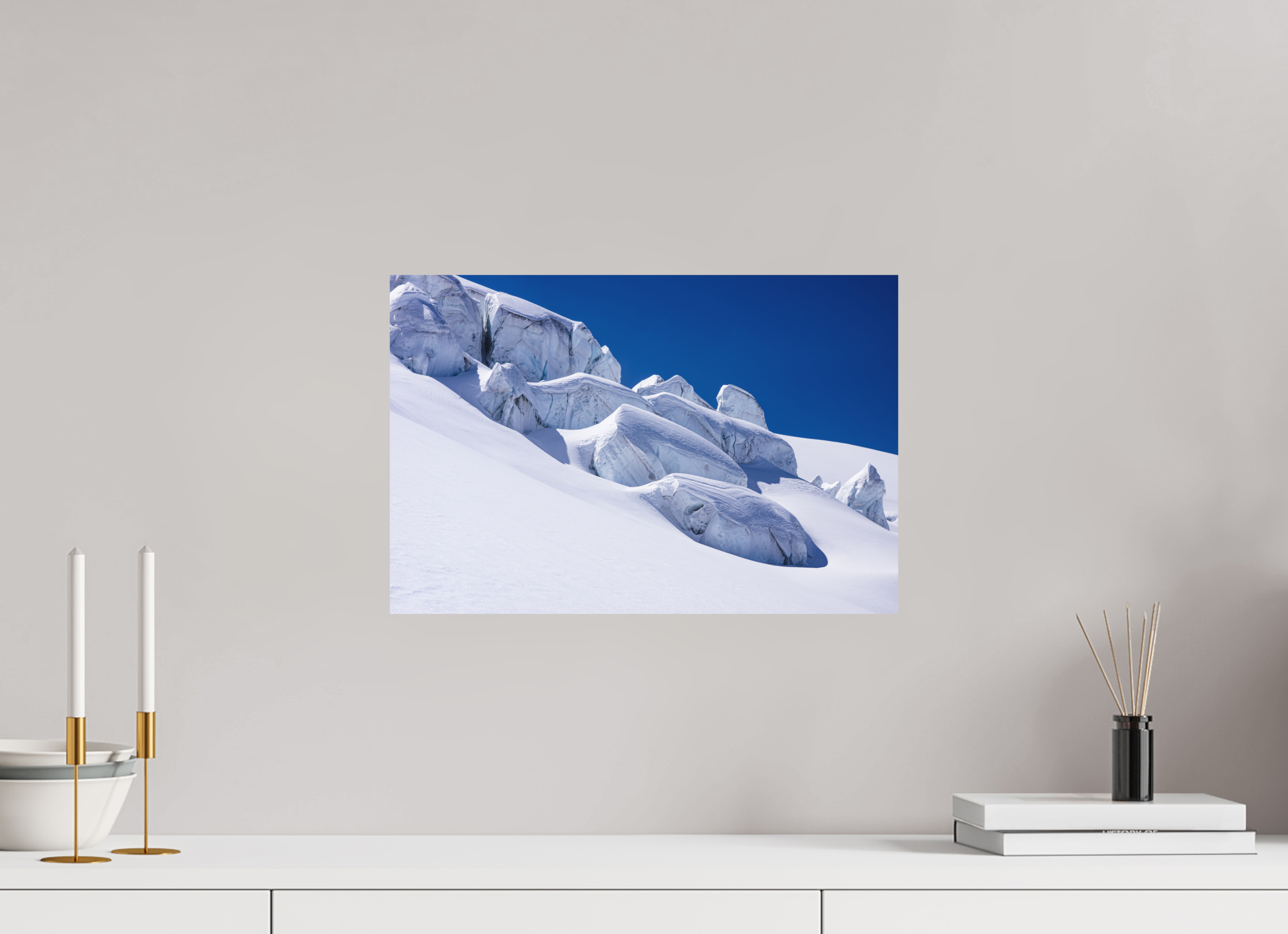 45 x 30 cm, Impression Fine Art - mat Séracs du glacier de la Dent Blanche