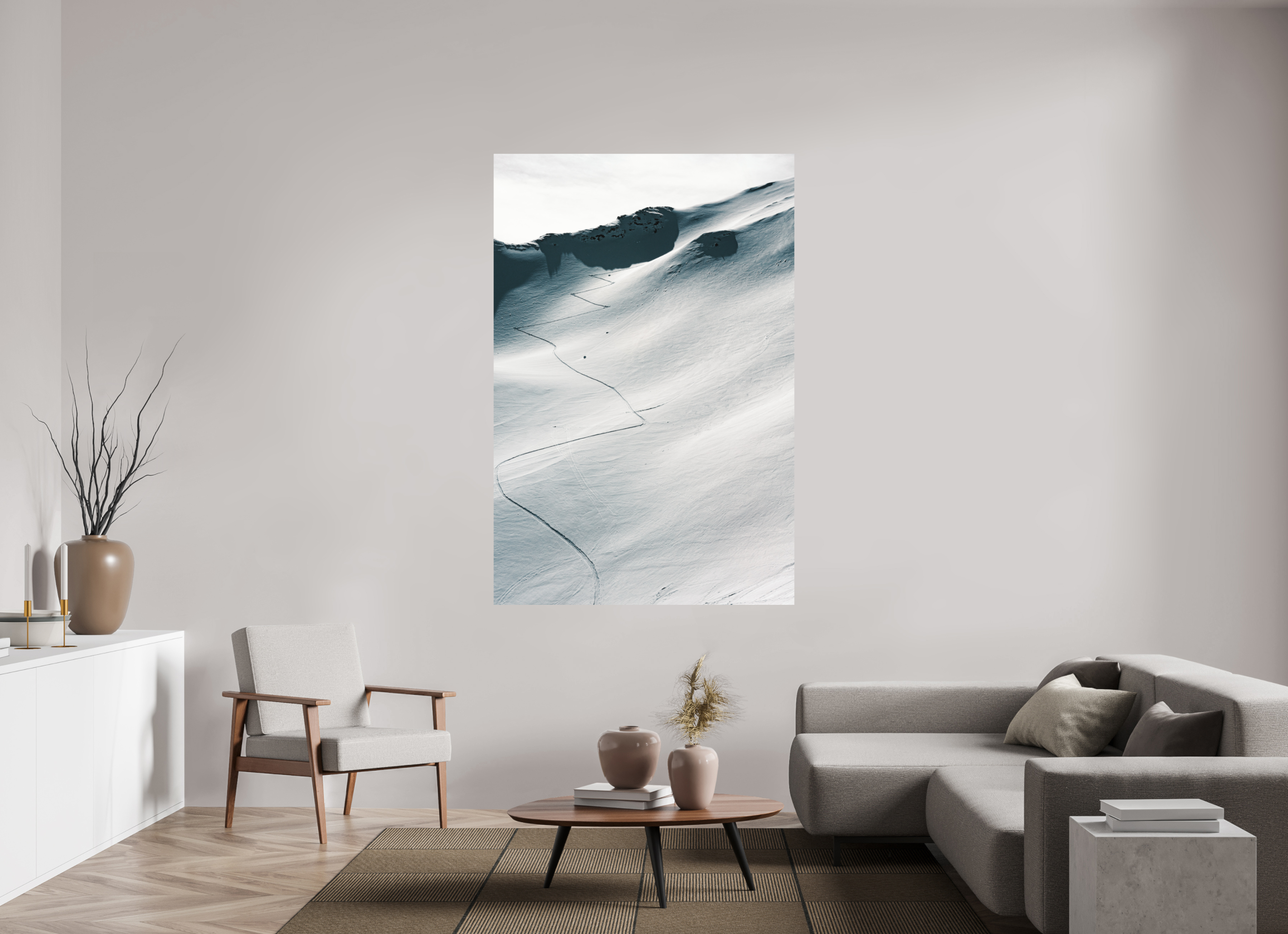 120 x 180 cm, Tirage photo - satiné À l'assaut du sommet