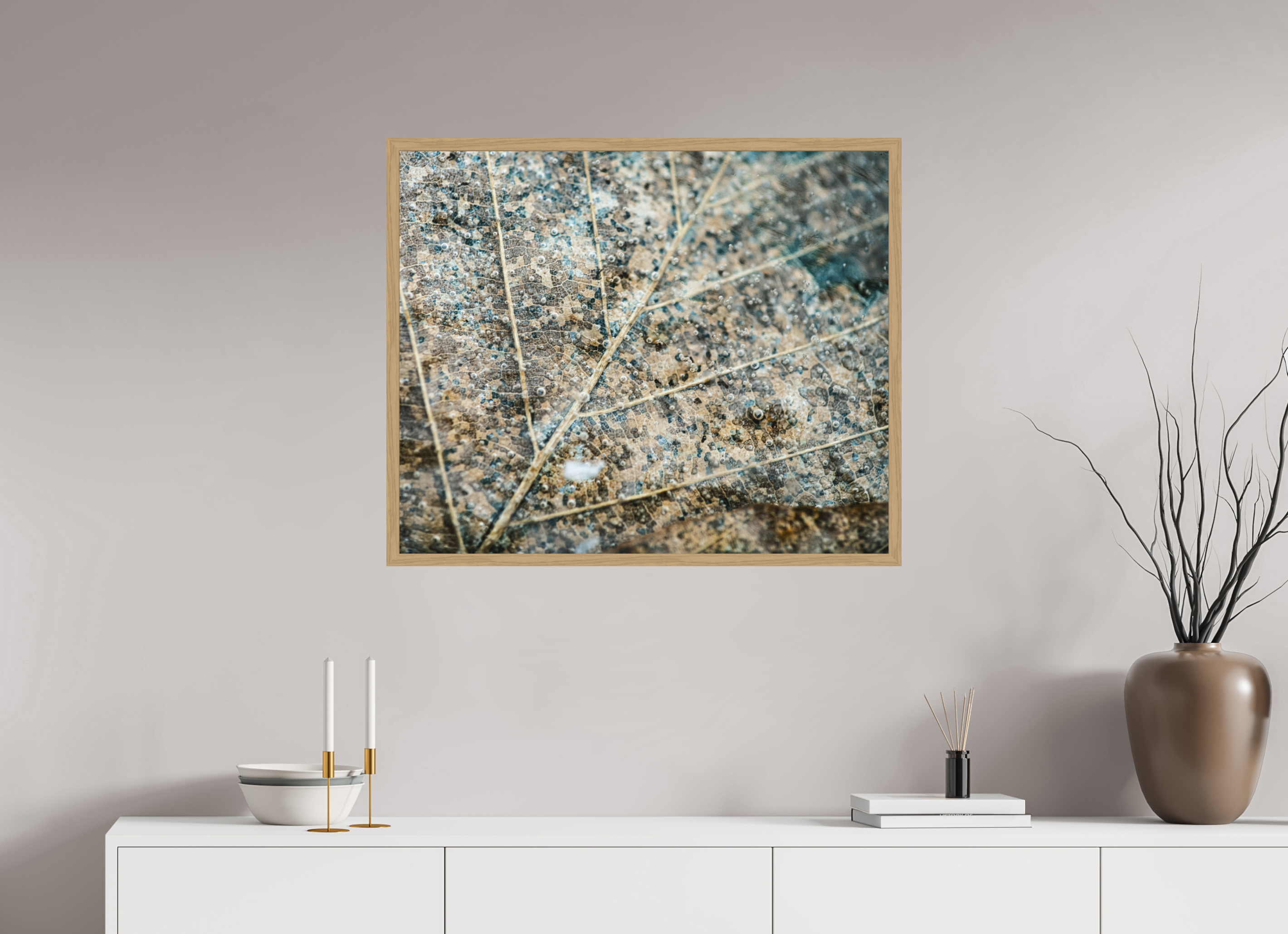 84,7 x 70 cm, Impression Fine Art encadrée en chêne naturel - mat Prisonnier des glaces