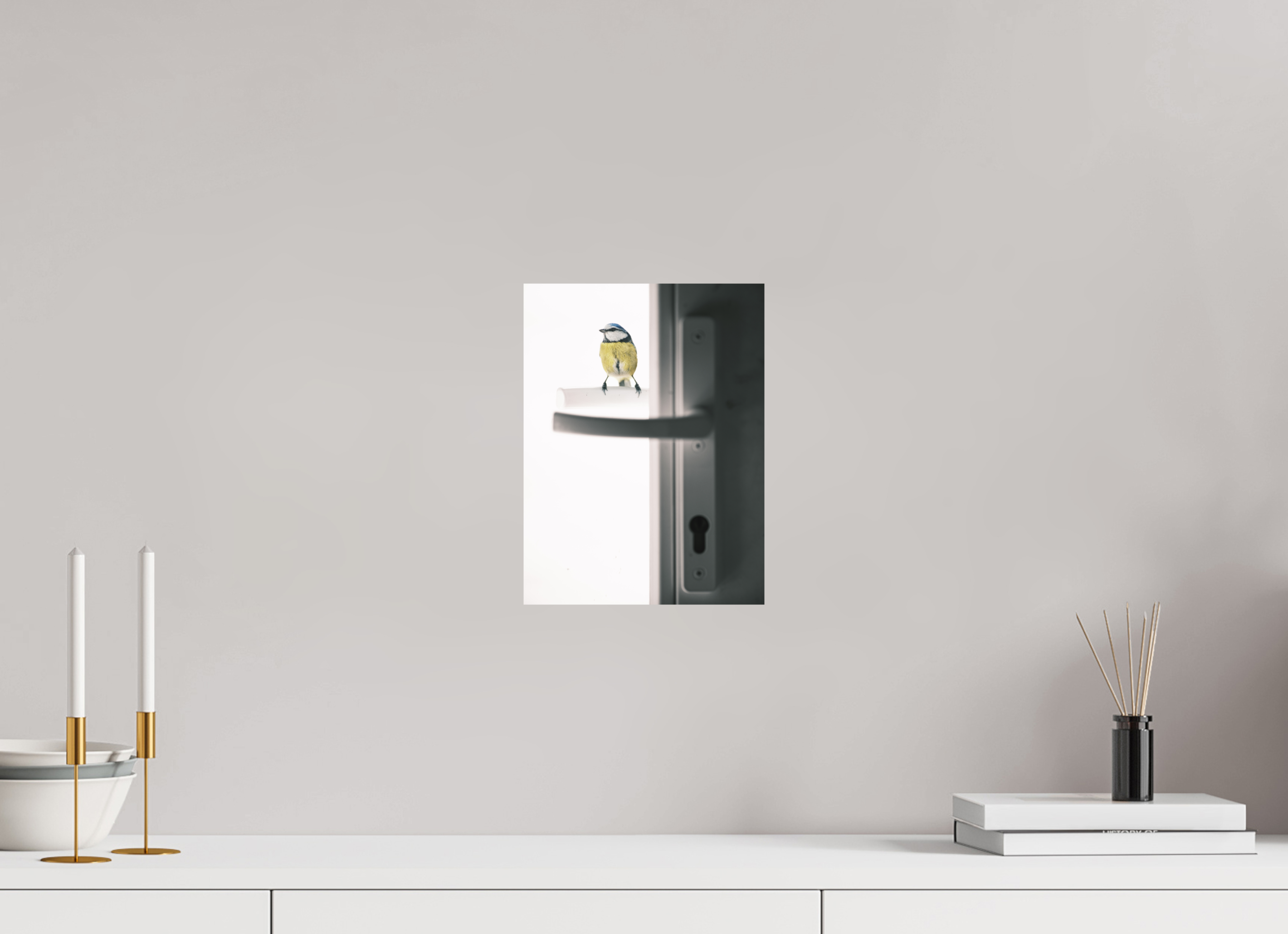 21 x 28 cm, Impression Fine Art sur support rigide - mat mésange bleue