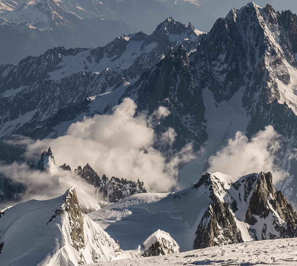 Panorama depuis le sommet du Mont Blanc