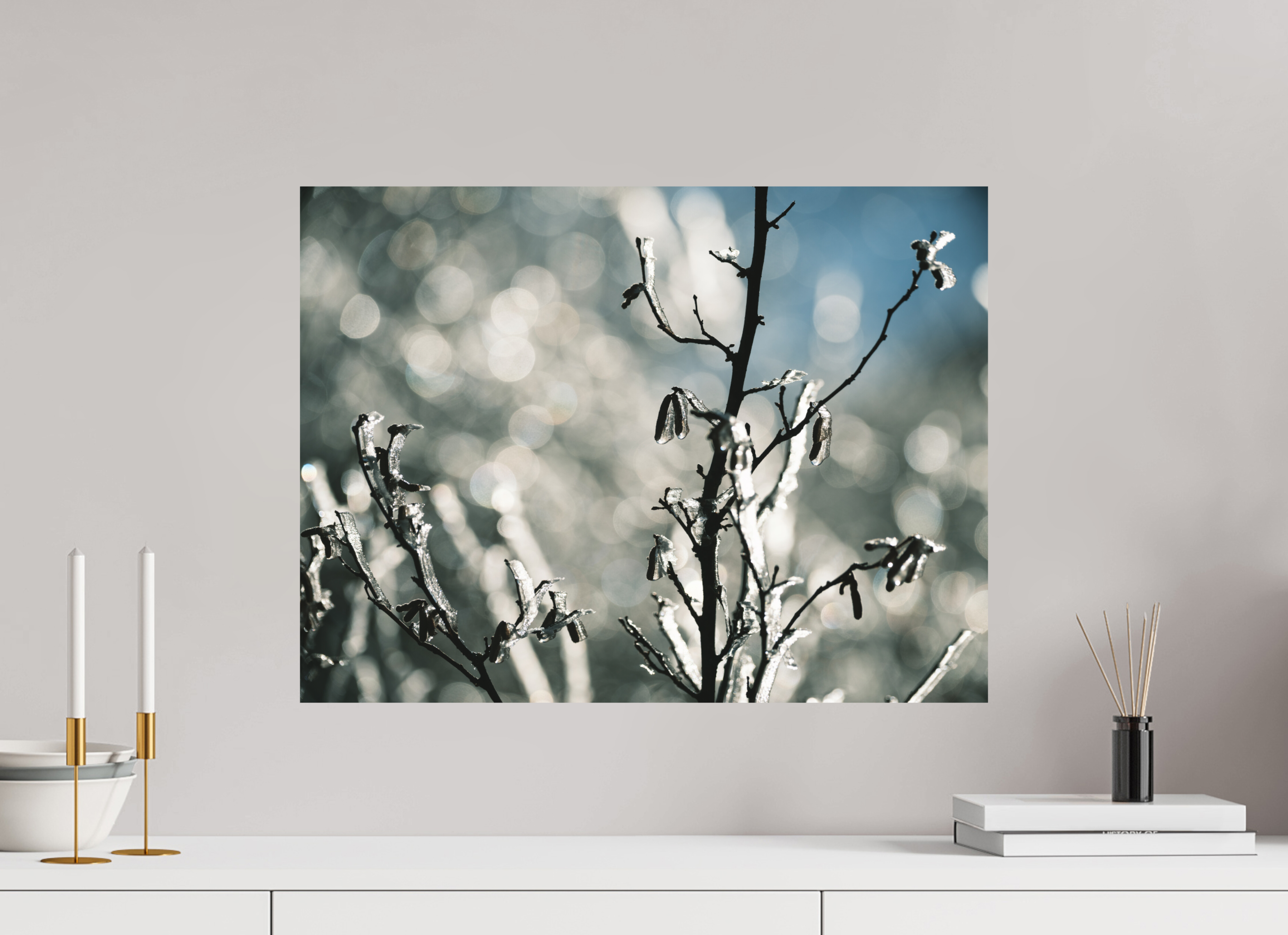 60 x 45 cm, Impression Fine Art sur support rigide - mat Figé dans le froid