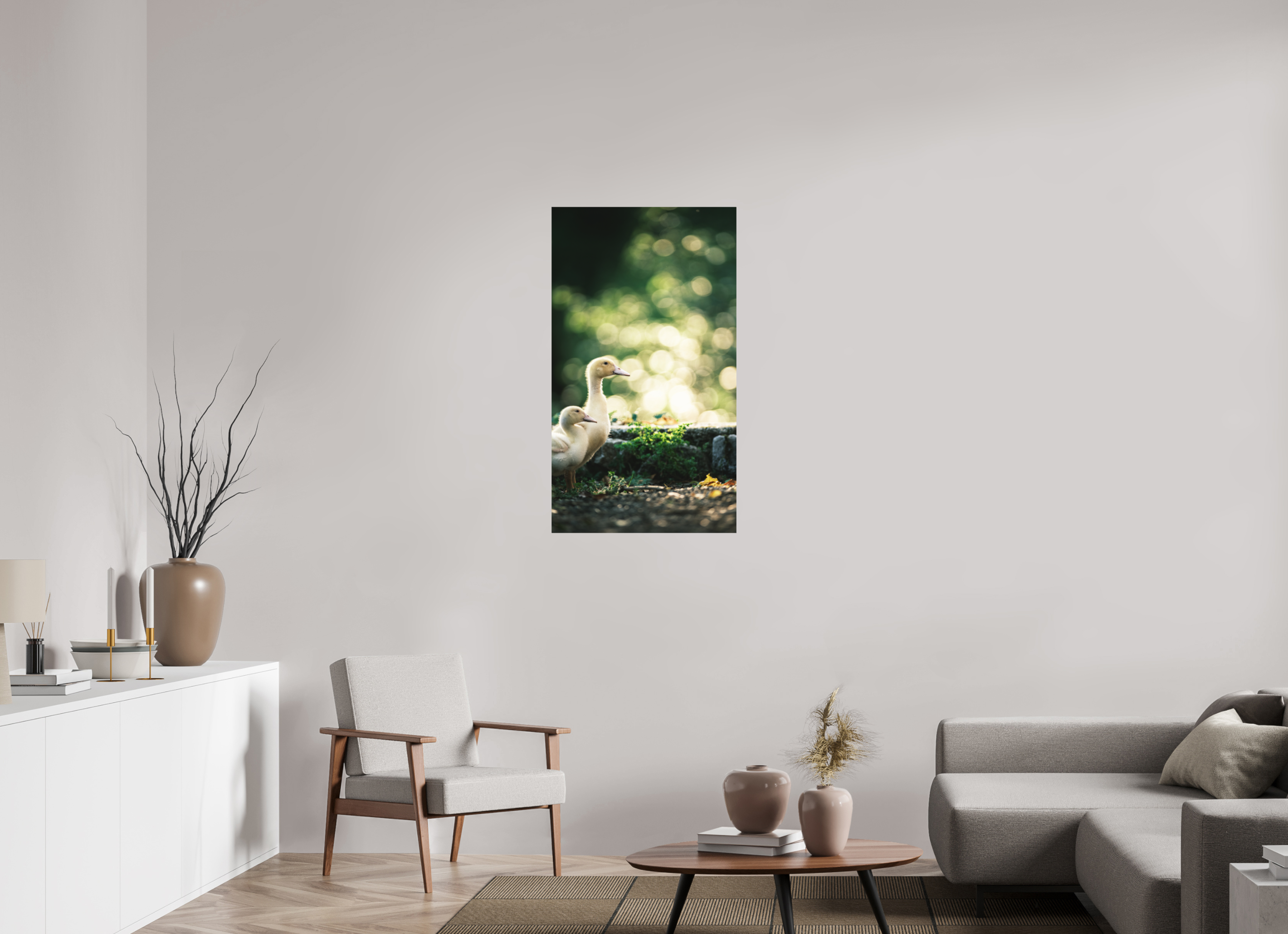 60 x 105,8 cm, Tirage photo - satiné Canards II