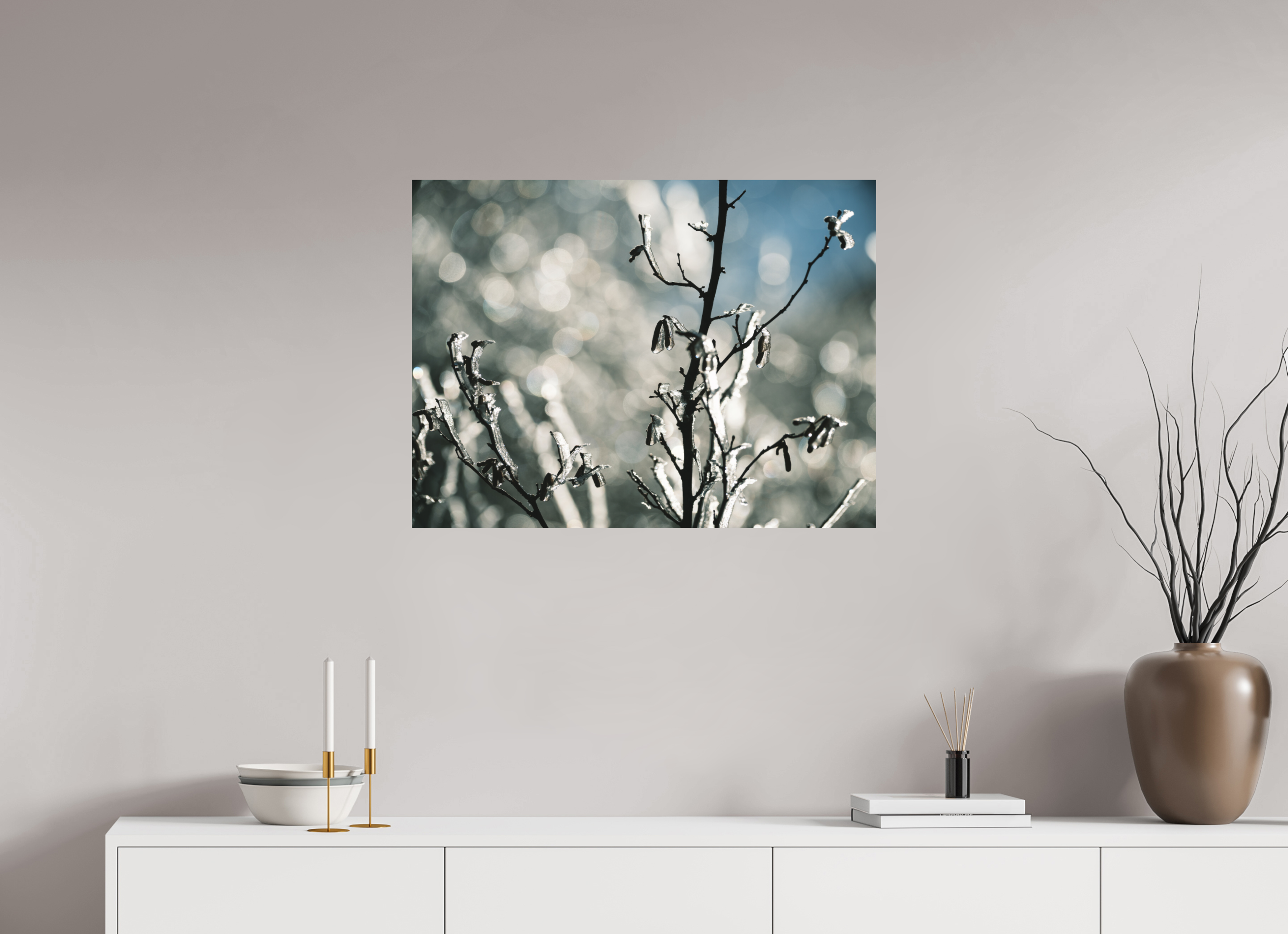 80 x 60 cm, Tirage photo - satiné Figé dans le froid