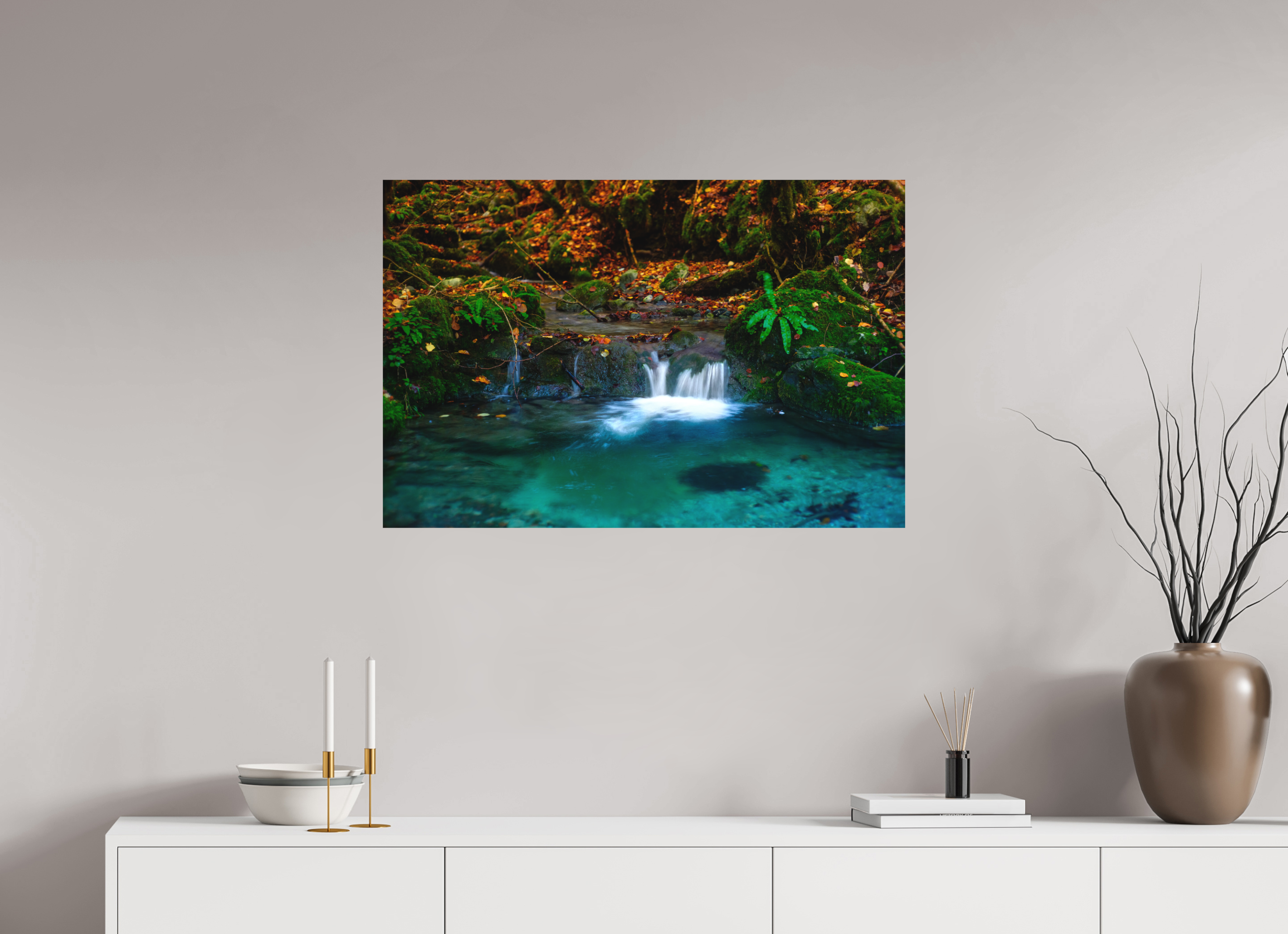 90 x 60 cm, Tirage photo - satiné De l'eau et des couleurs