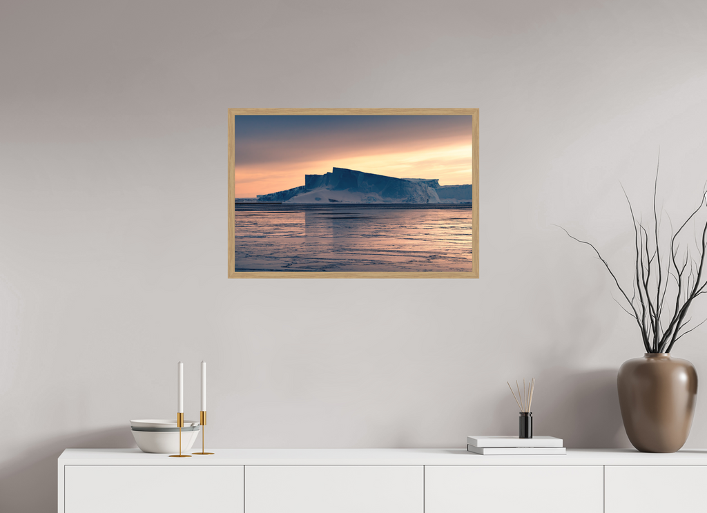 75 x 50 cm, Impression Fine Art encadrée en chêne naturel - mat L'impermanente majestuosité