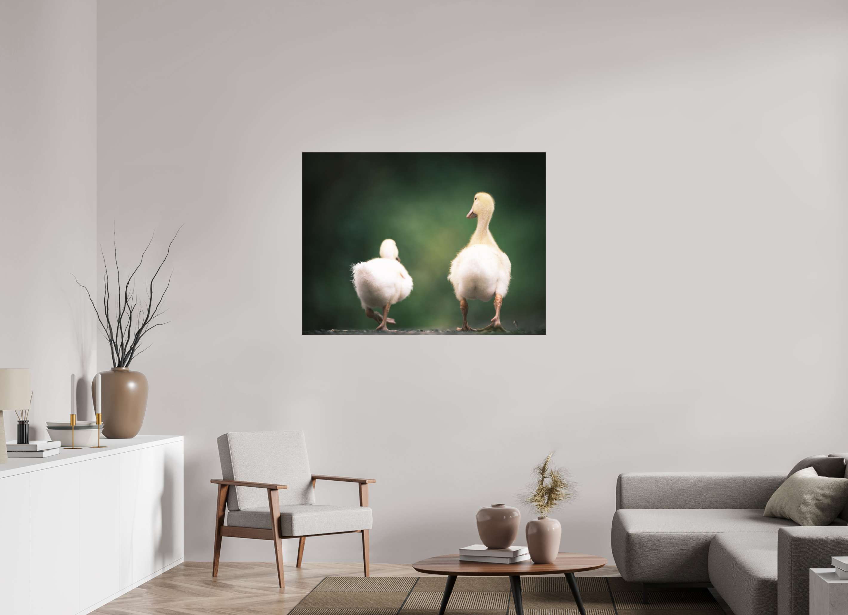 120 x 90 cm, Tirage photo - satiné Canards I