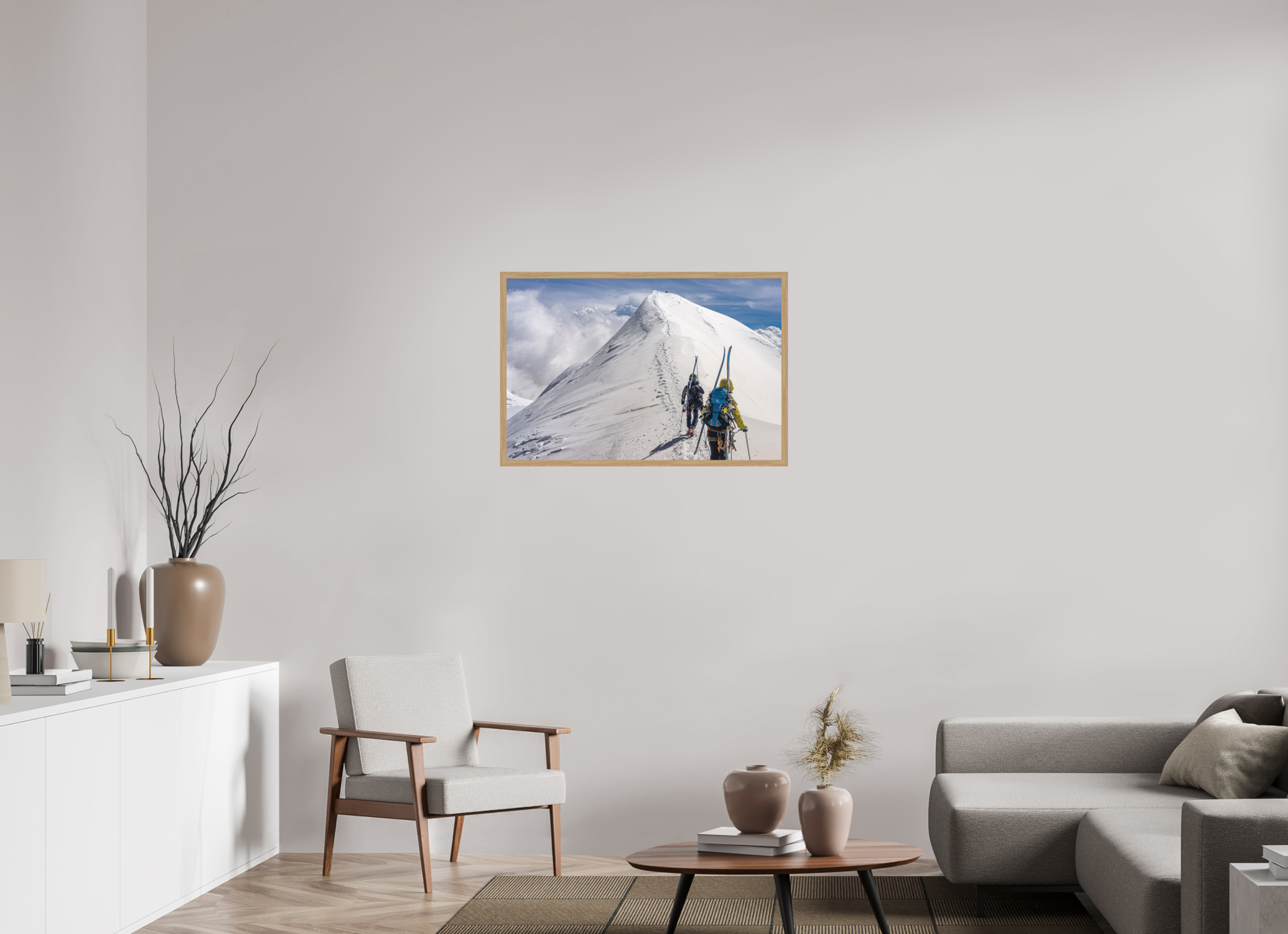 90 x 60 cm, Impression Fine Art encadrée en chêne naturel - mat L'arête de Castor
