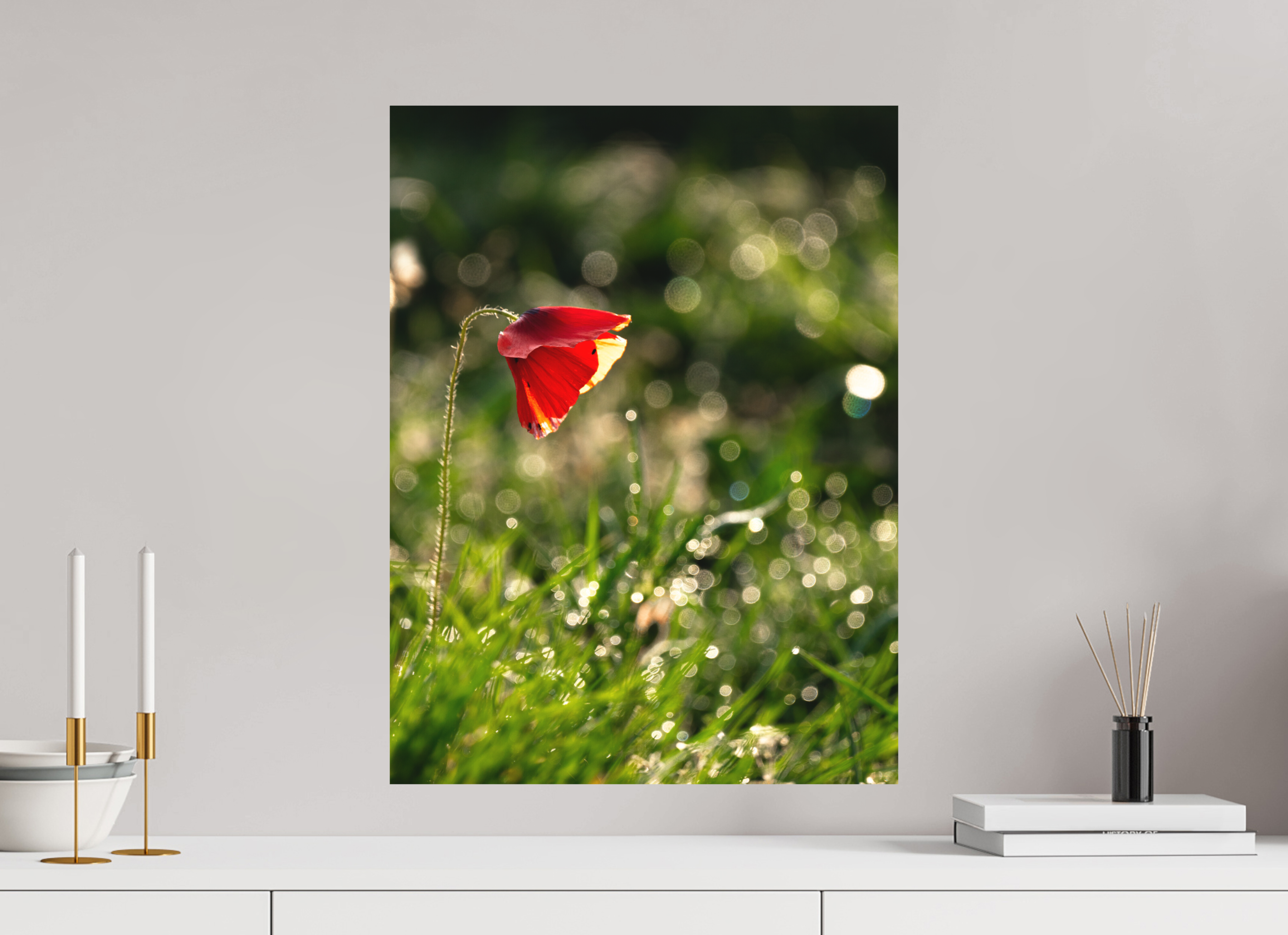 45 x 60 cm, Impression Fine Art - mat coquelicot