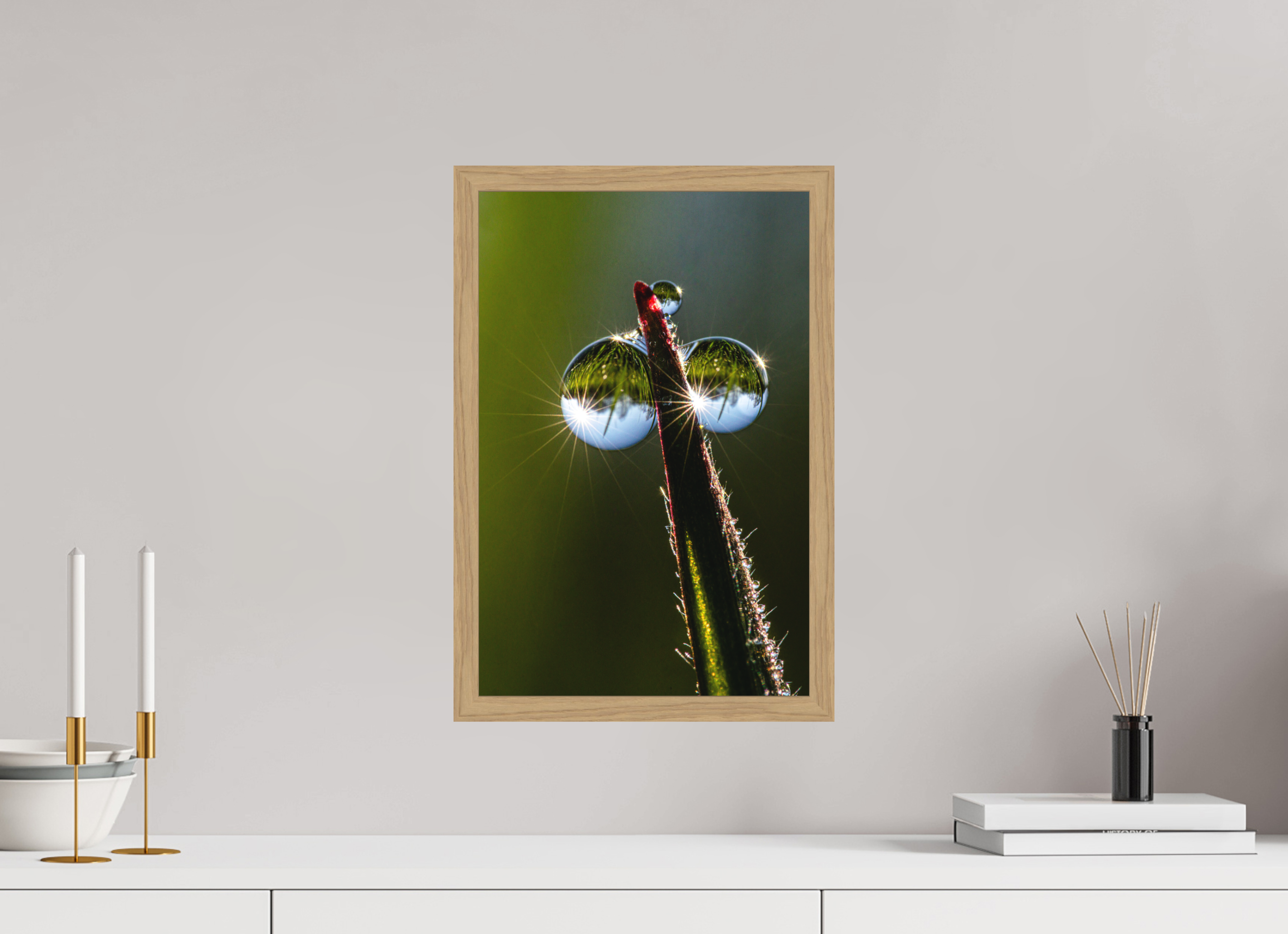 30 x 45 cm, Impression Fine Art encadrée en chêne naturel - mat eclatant