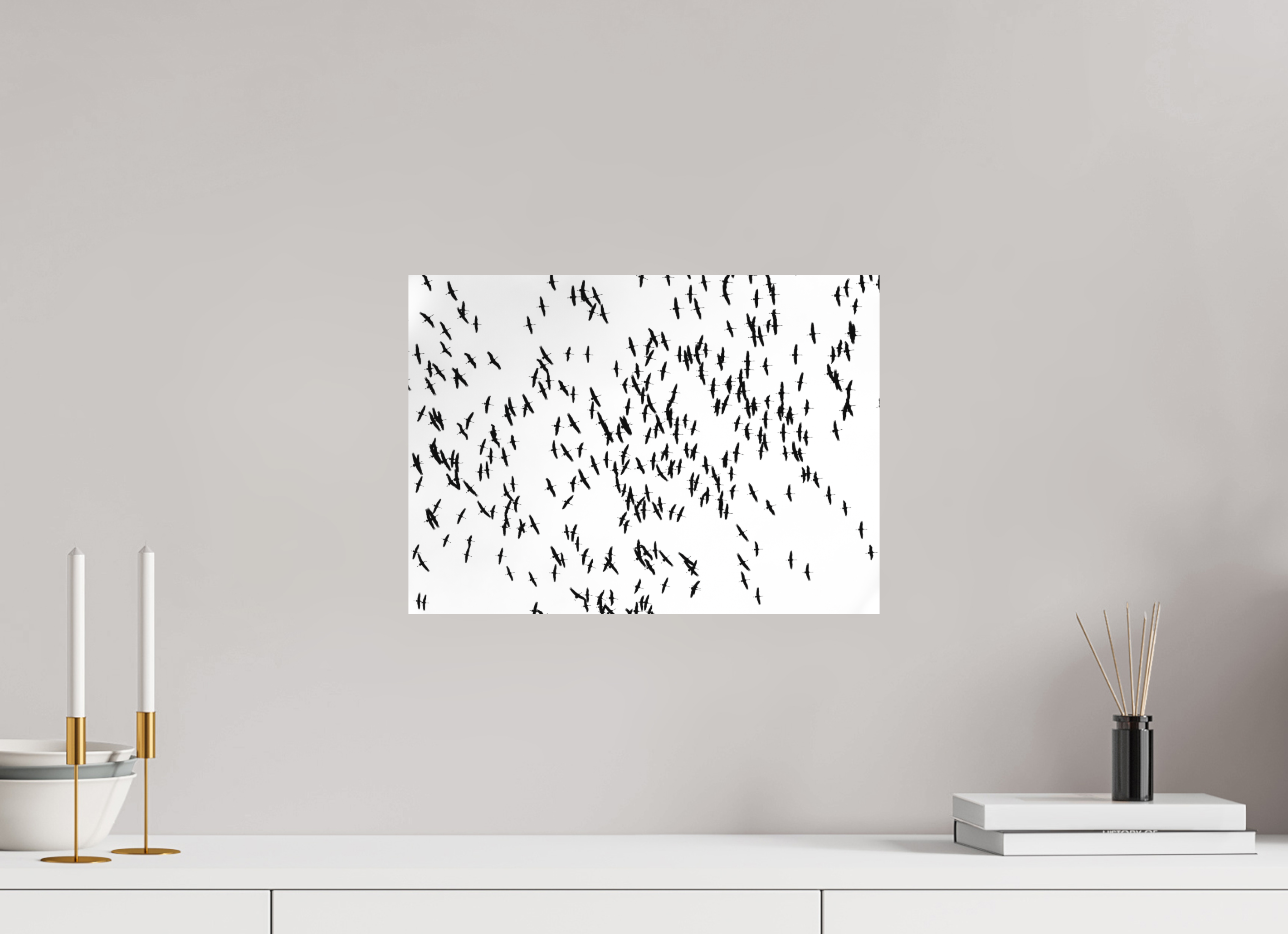 41,7 x 30 cm, Tirage photo - satiné Grues III