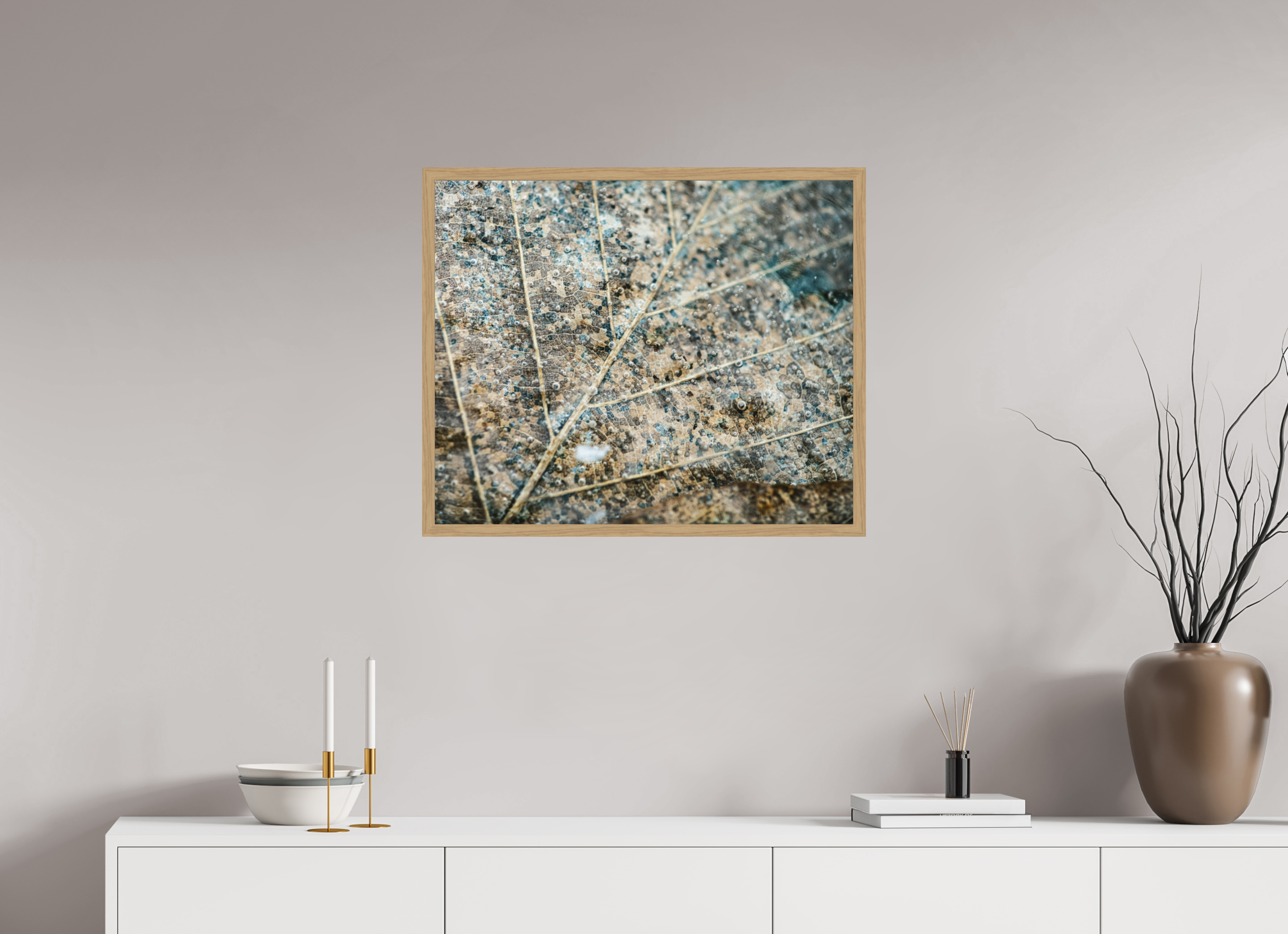 72,6 x 60 cm, Impression Fine Art encadrée en chêne naturel - mat Prisonnier des glaces