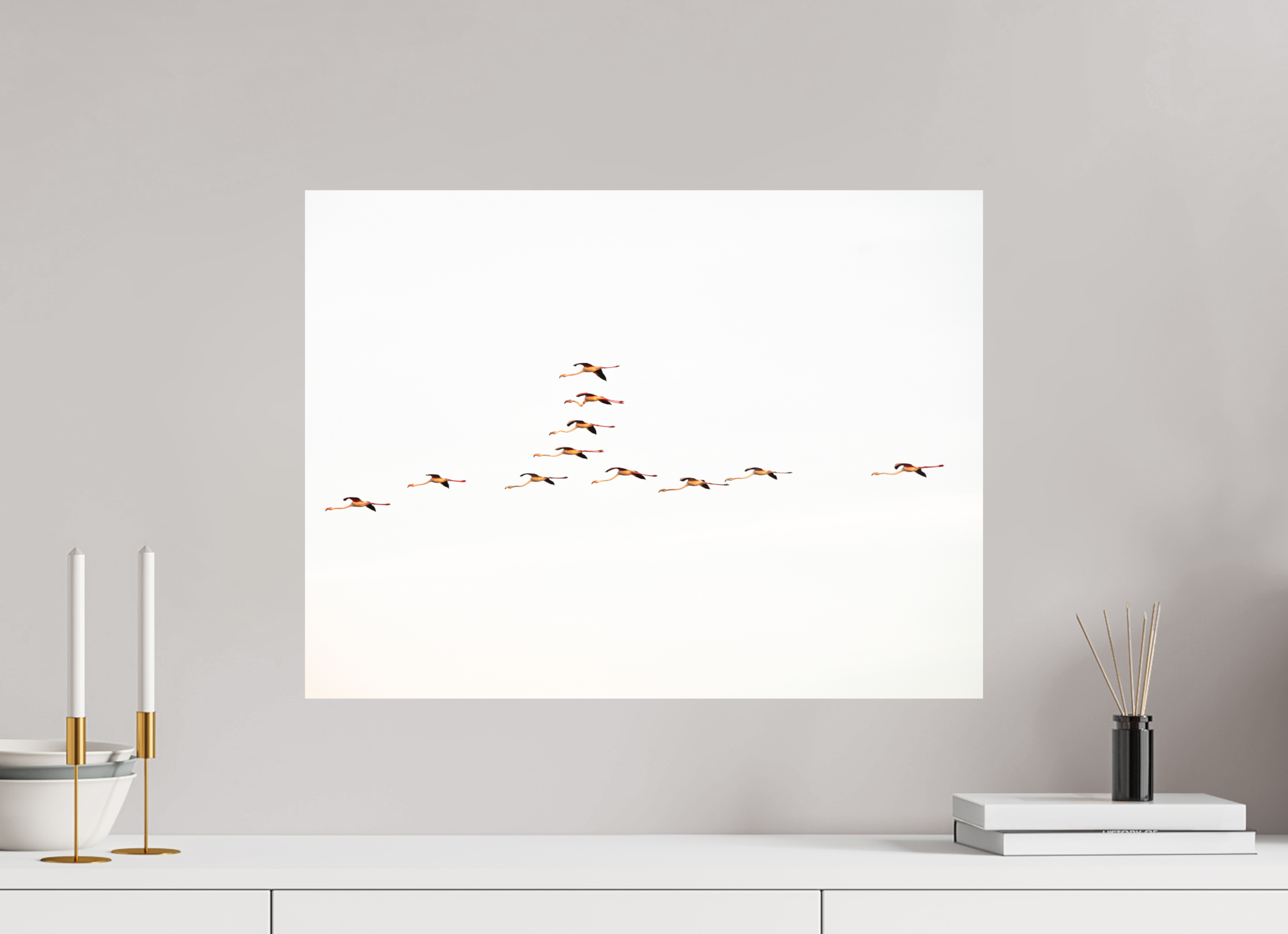 60 x 45 cm, Impression Fine Art - mat Flamands roses