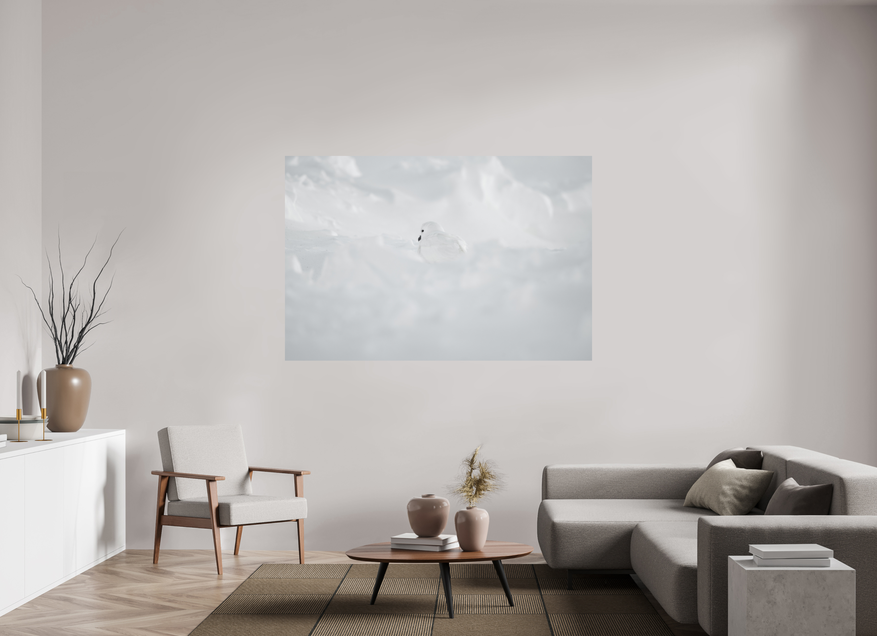 180 x 120 cm, Tirage photo - satiné Le Pétrel des Neiges