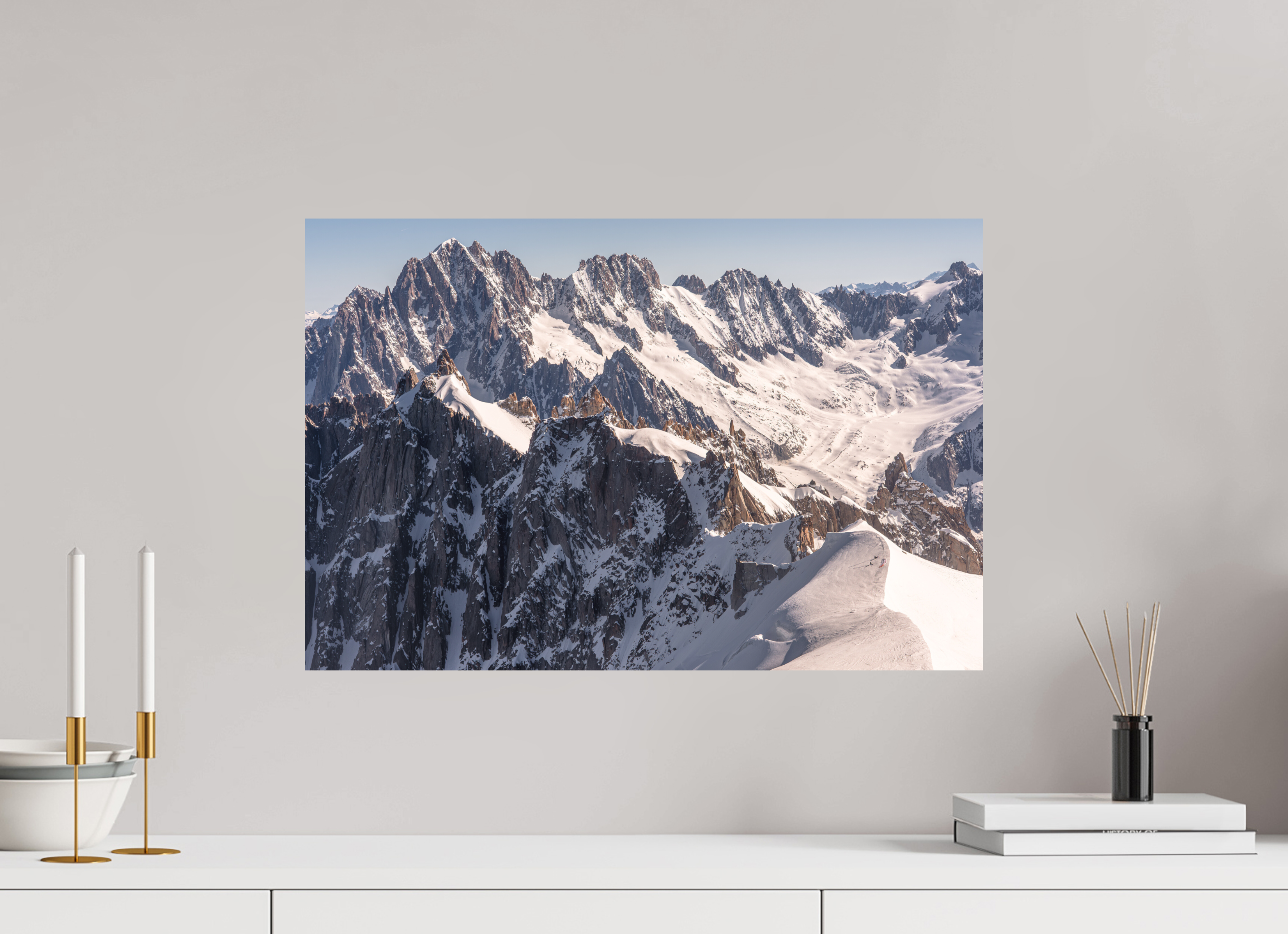 60 x 40 cm, Impression Fine Art - mat Aiguille Verte, les Droites et les Courtes