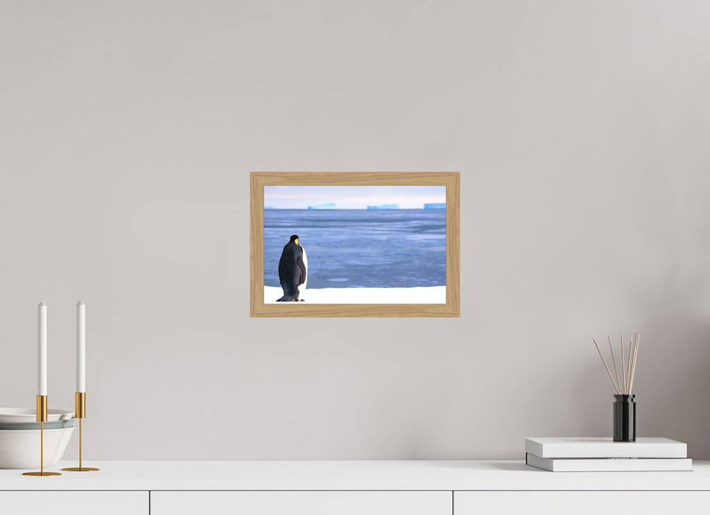 30 x 20 cm, Impression Fine Art encadrée en chêne naturel - mat Contemplation