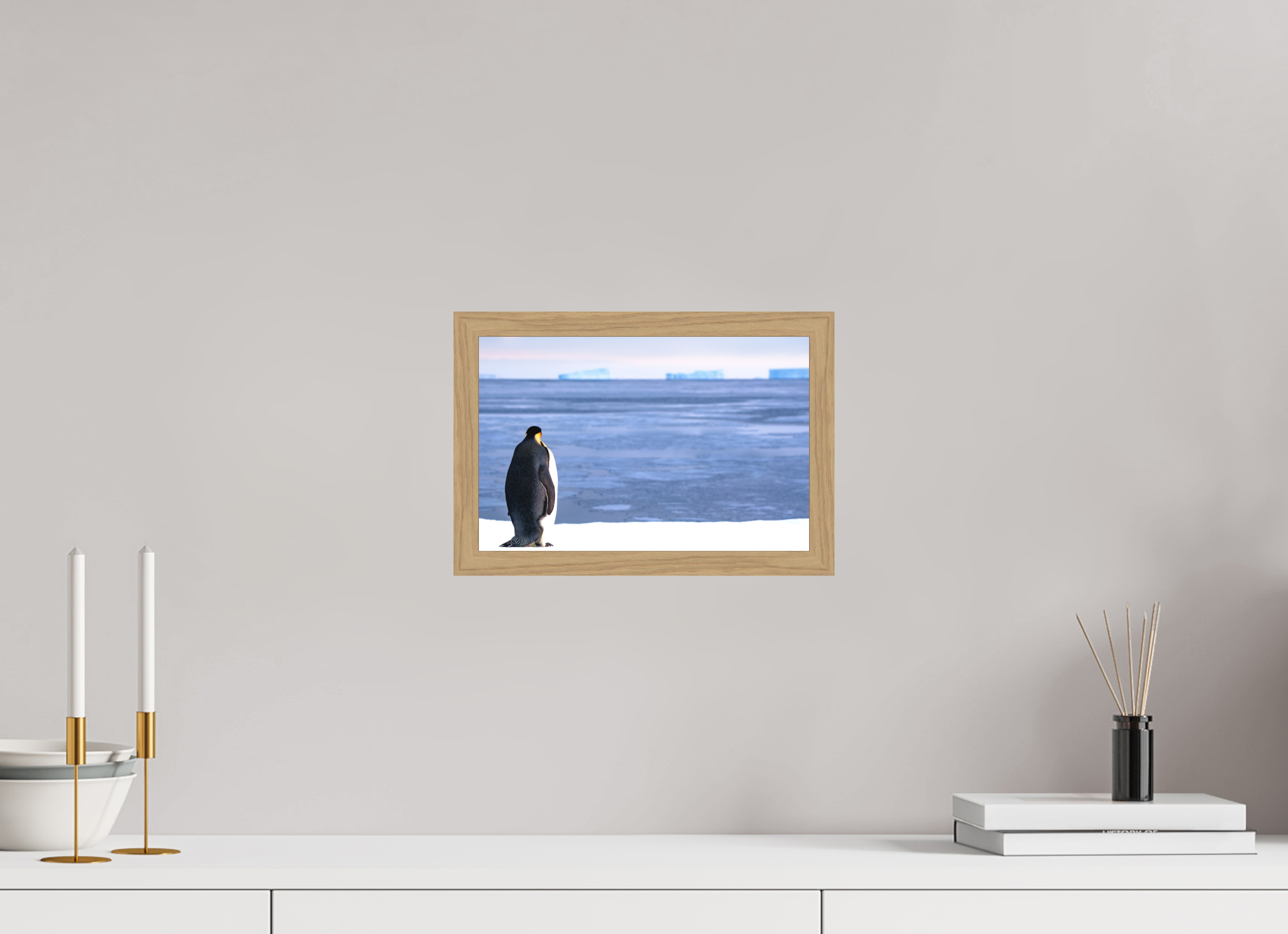 30 x 20 cm, Impression Fine Art encadrée en chêne naturel - mat Contemplation