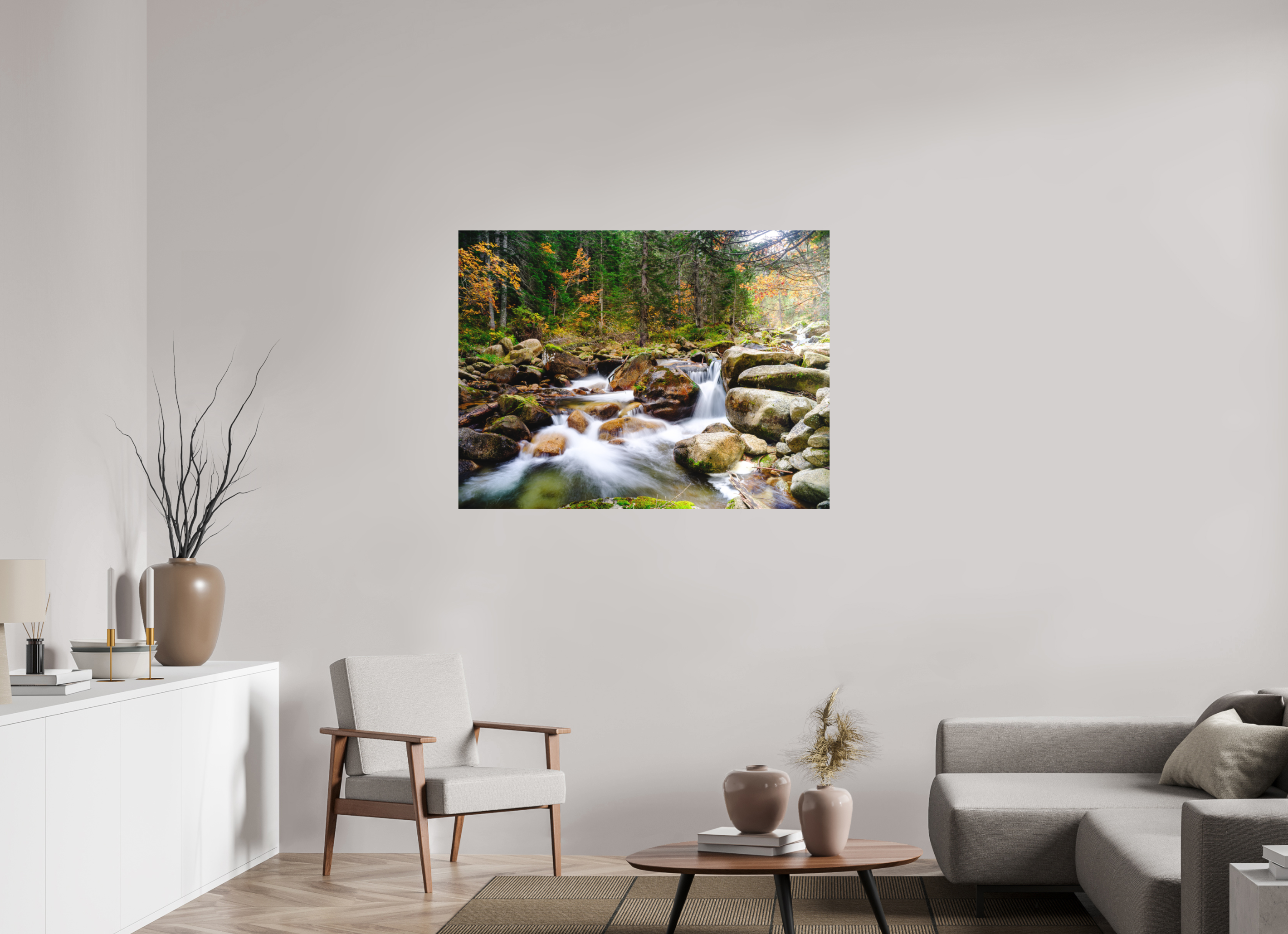 120 x 90 cm, Impression Fine Art sur support rigide - mat Il en faut peu pour être heureux