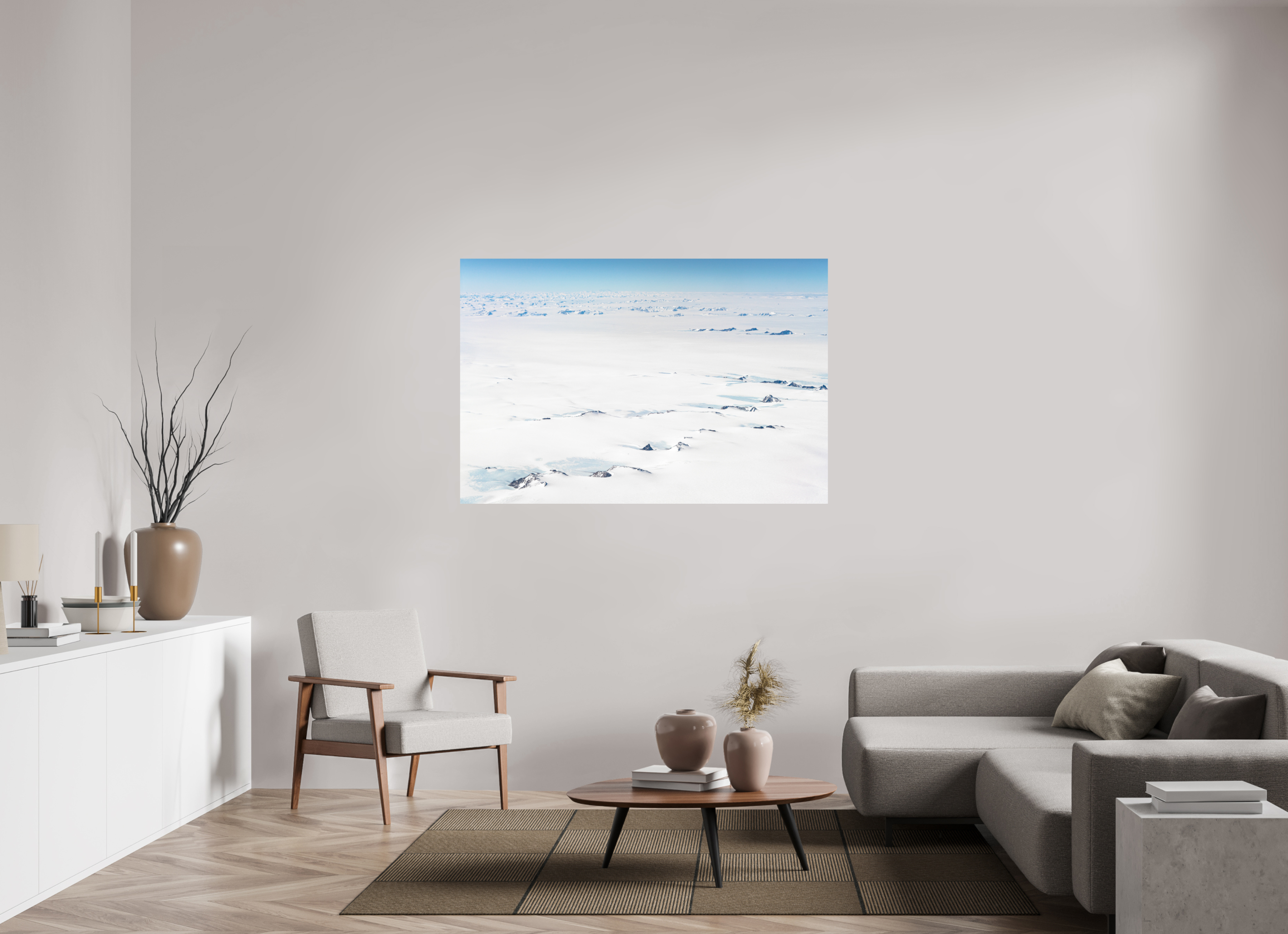 150 x 100 cm, Impression Fine Art sur support rigide - mat Le Continent Glacé