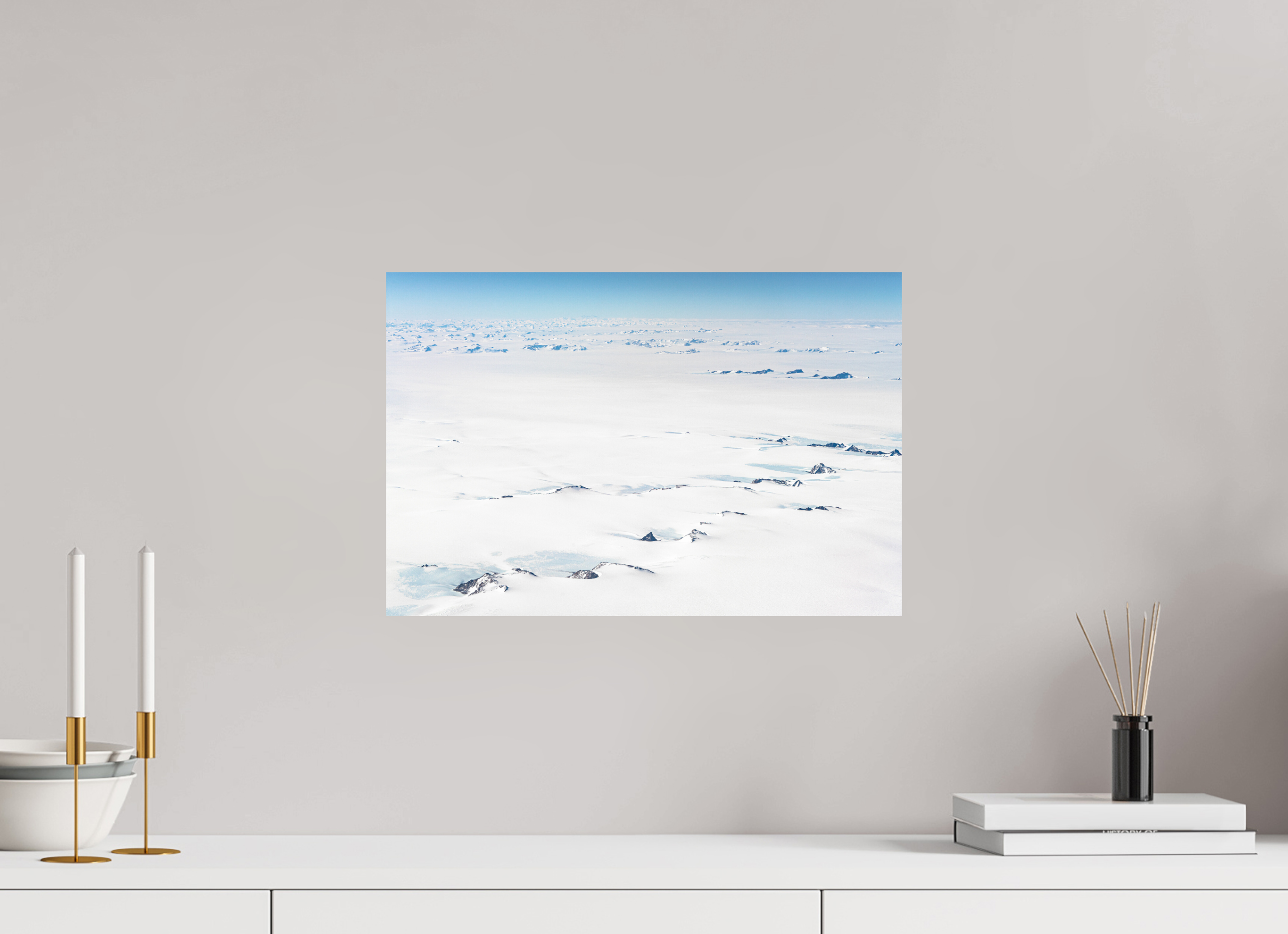 45 x 30 cm, Impression Fine Art sur support rigide - mat Le Continent Glacé