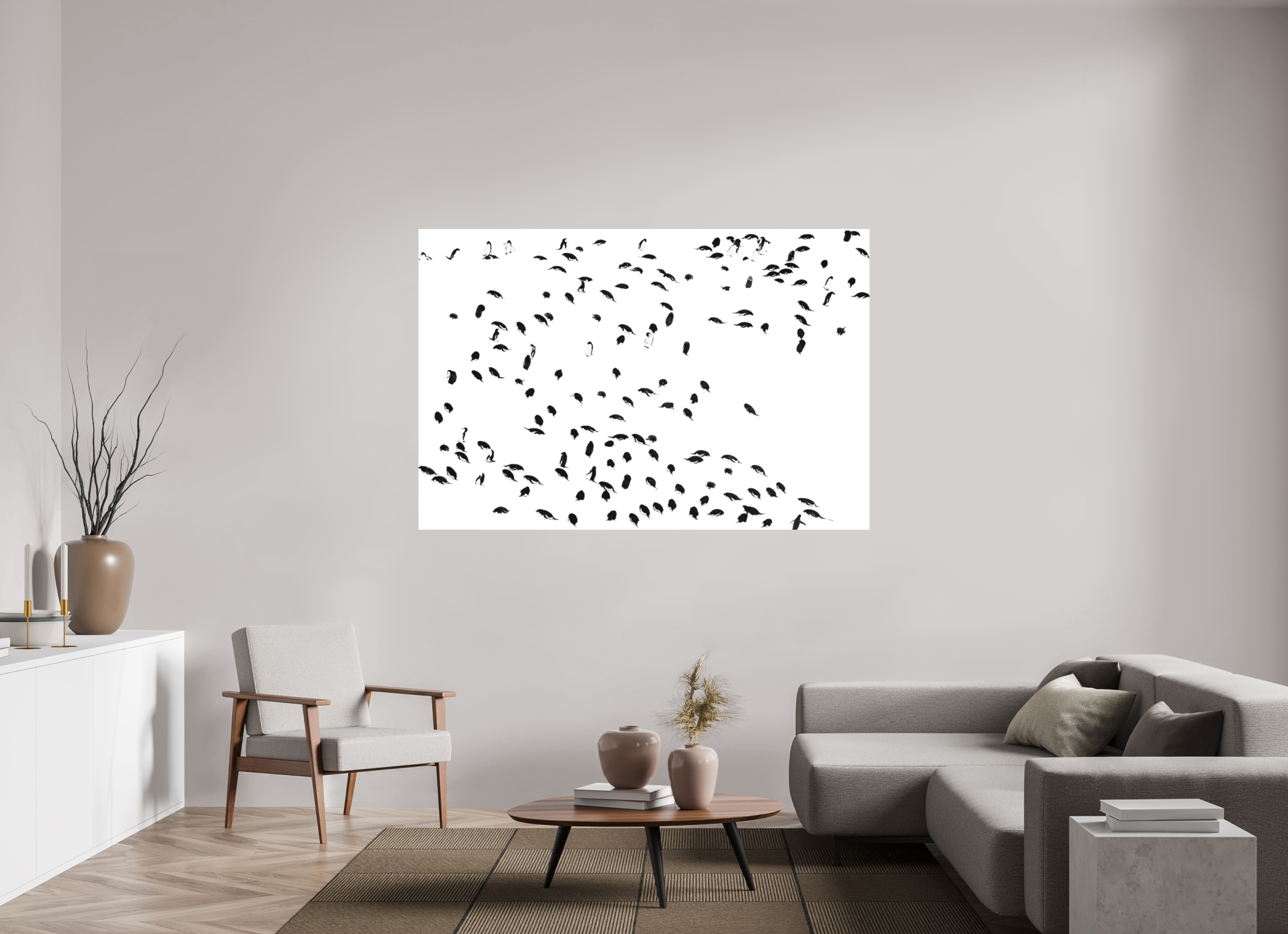 180 x 120 cm, Tirage photo - satiné La foule